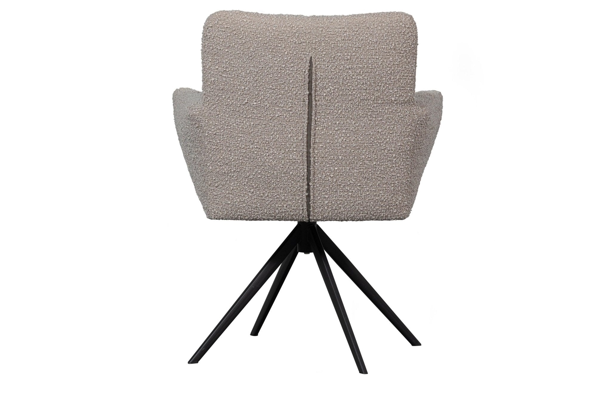 Fotel obrotowy z podłokietnikami VINNY boucle piaskowy Woood Exclusive Eye on Design