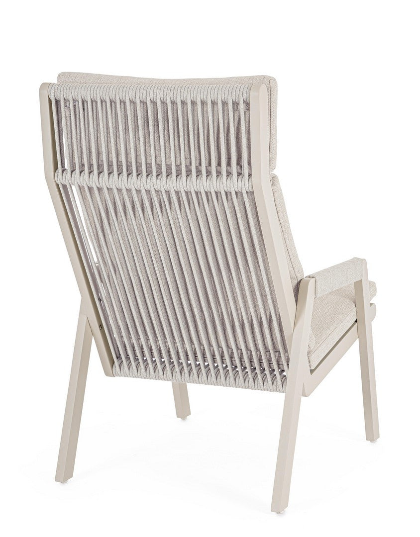 EMERY outdoor armchair in beige-gray