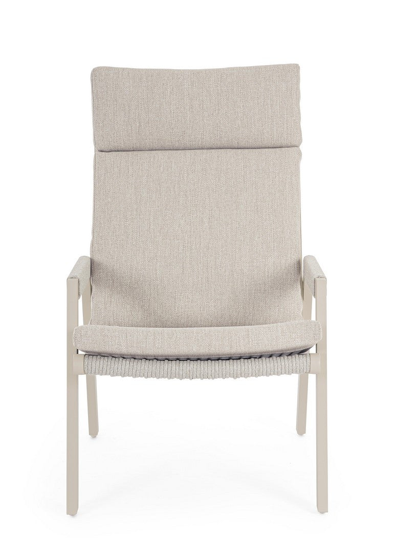 EMERY outdoor armchair in beige-gray