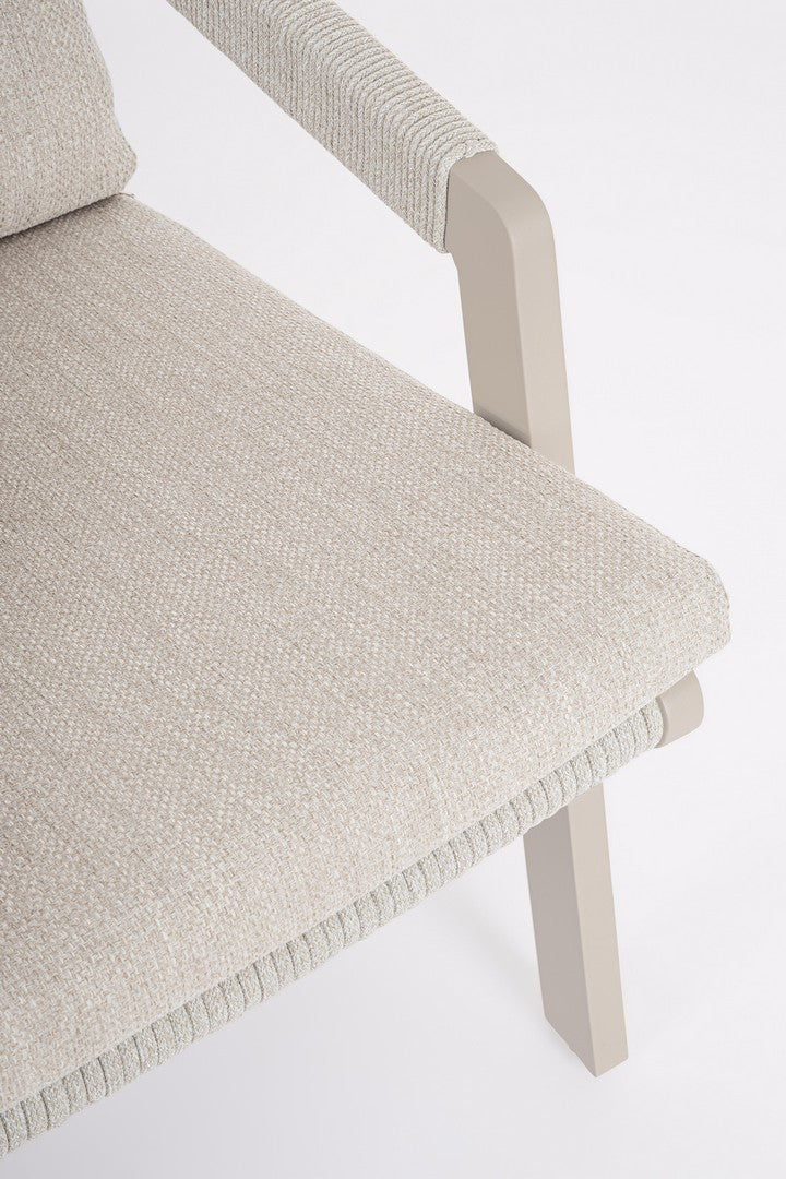 EMERY outdoor armchair in beige-gray