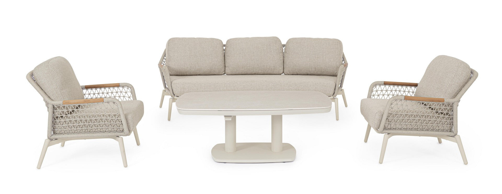EULERO beige outdoor armchair
