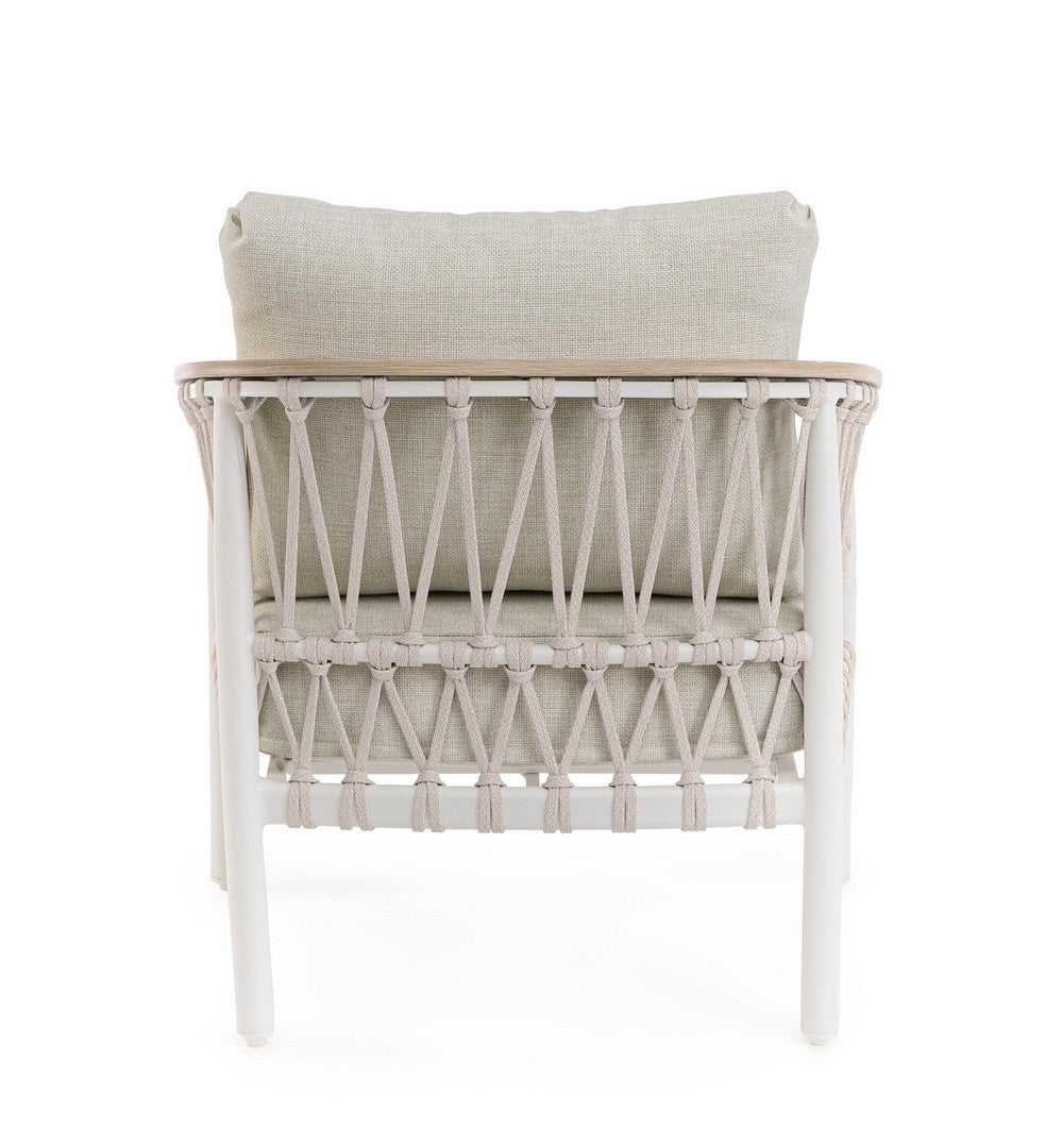 FENIX Outdoor Armchair in Gray with White Base