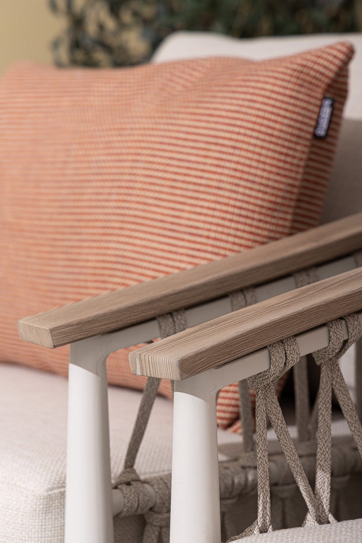 FENIX Outdoor Armchair in Gray with White Base