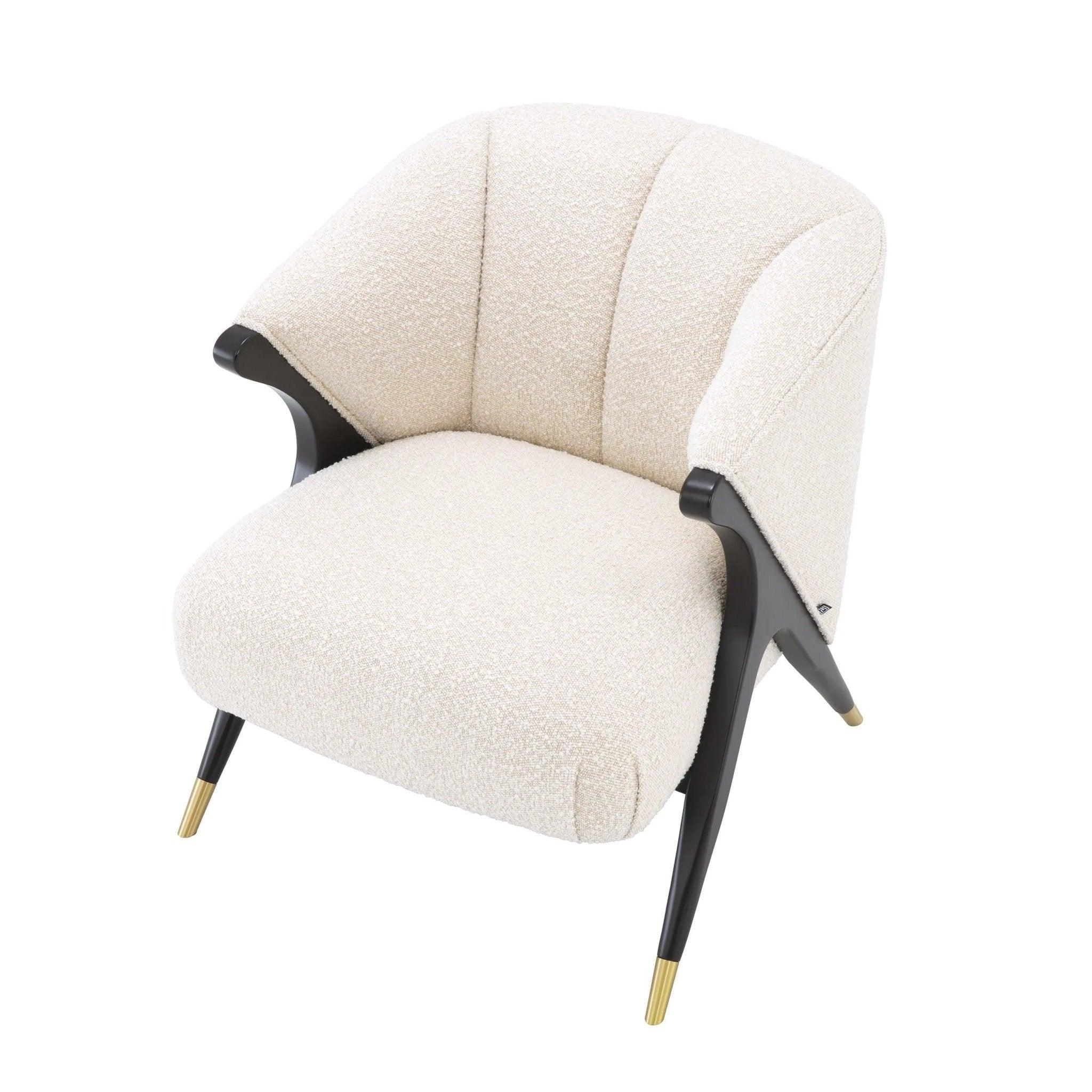 Fotel PAVONE kremowy boucle Eichholtz Eye on Design