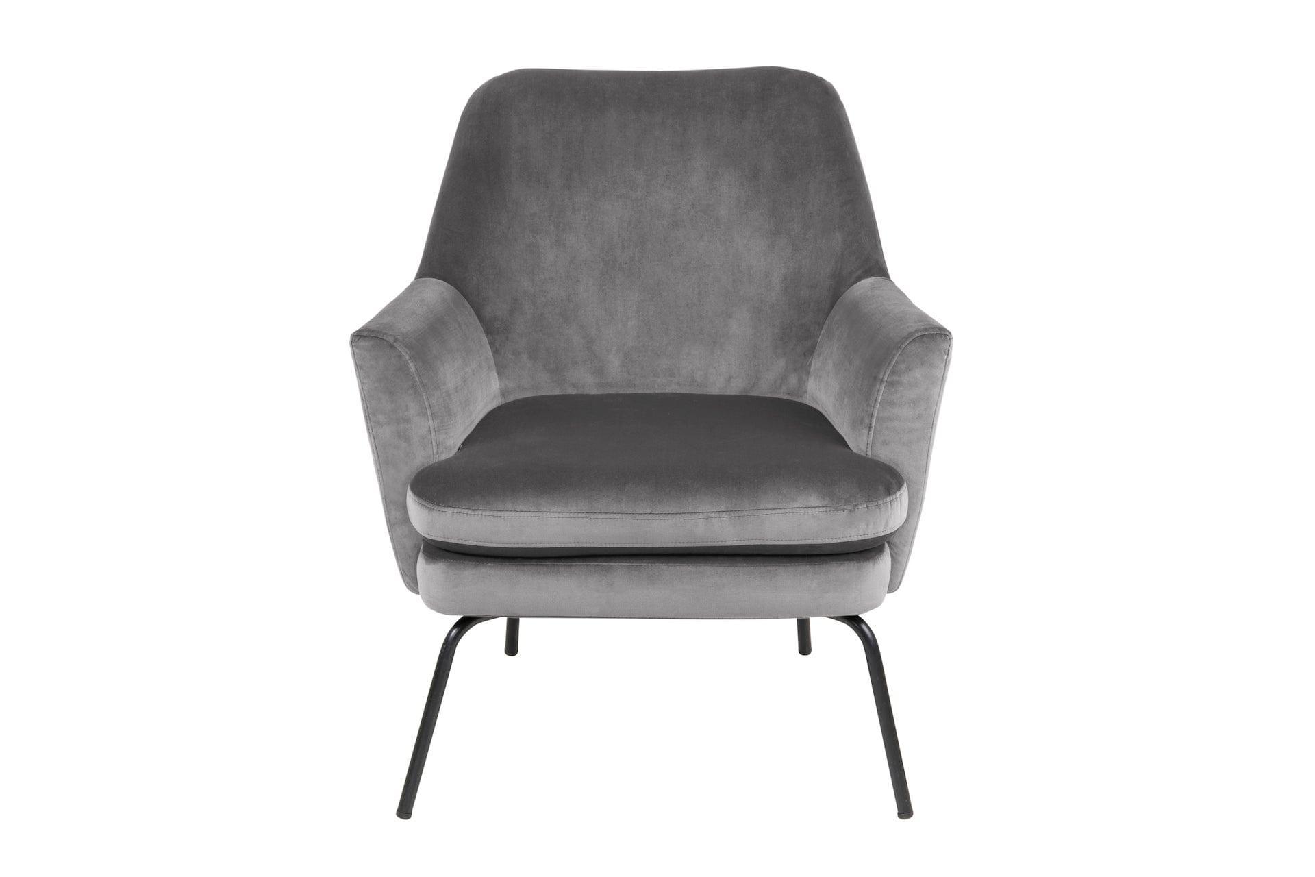 Fotel RANE ciemnoszary z czarną podstawą Home Essentials Eye on Design