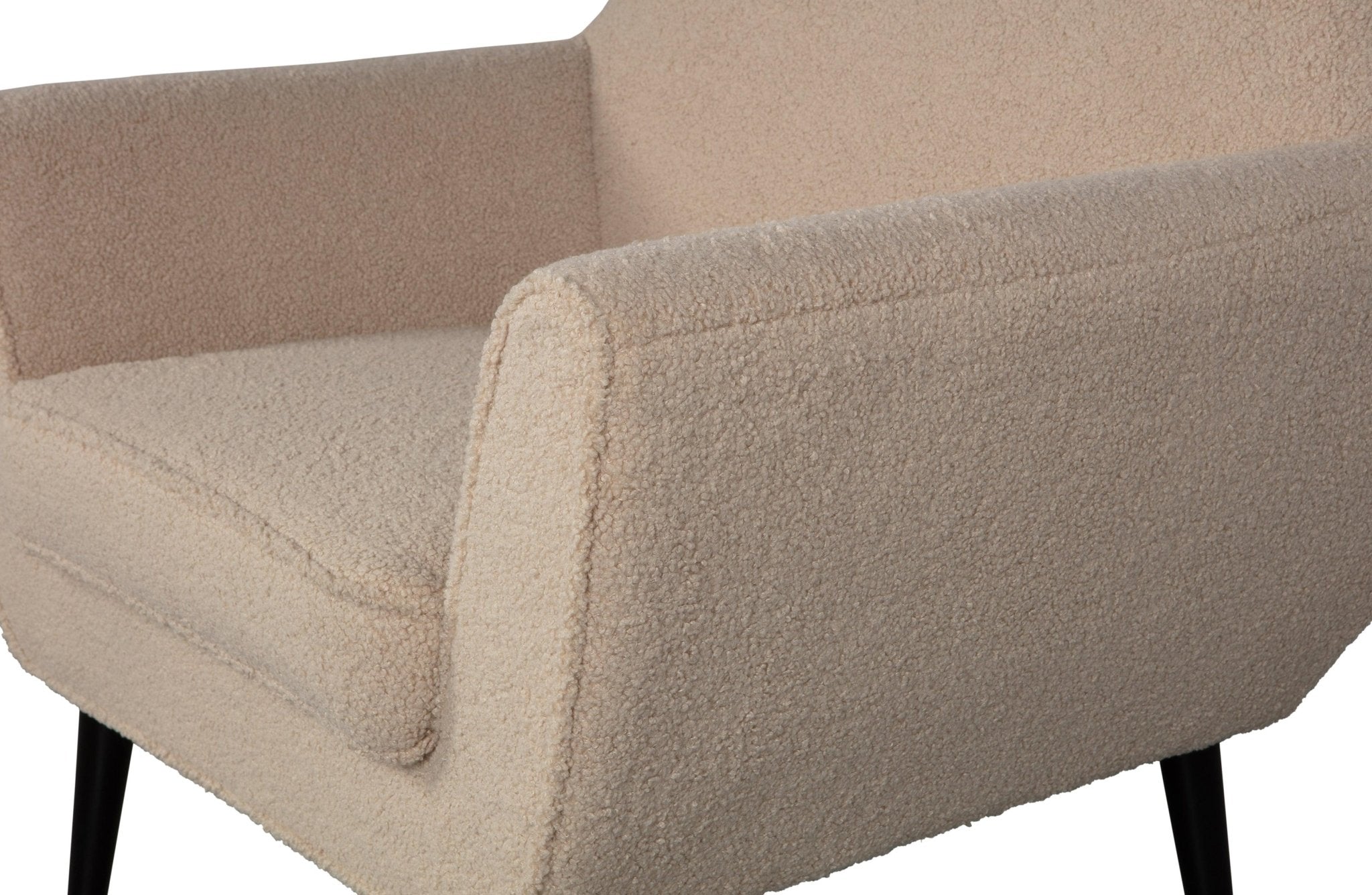 Fotel ROCCO piaskowy plusz Woood Eye on Design