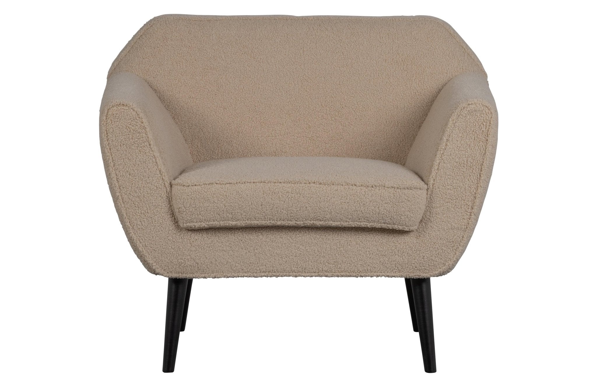 Fotel ROCCO piaskowy plusz Woood Eye on Design