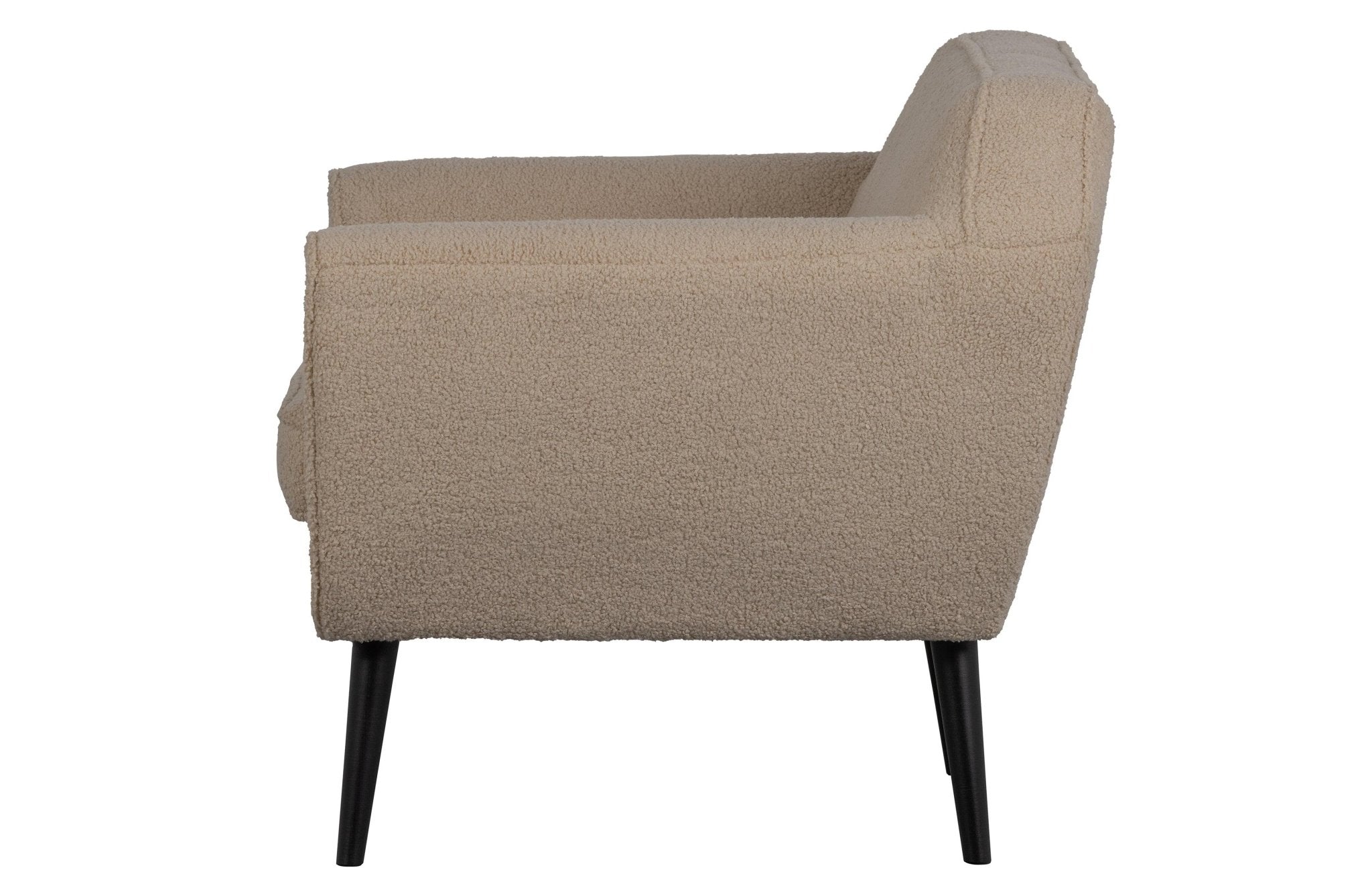 Fotel ROCCO piaskowy plusz Woood Eye on Design