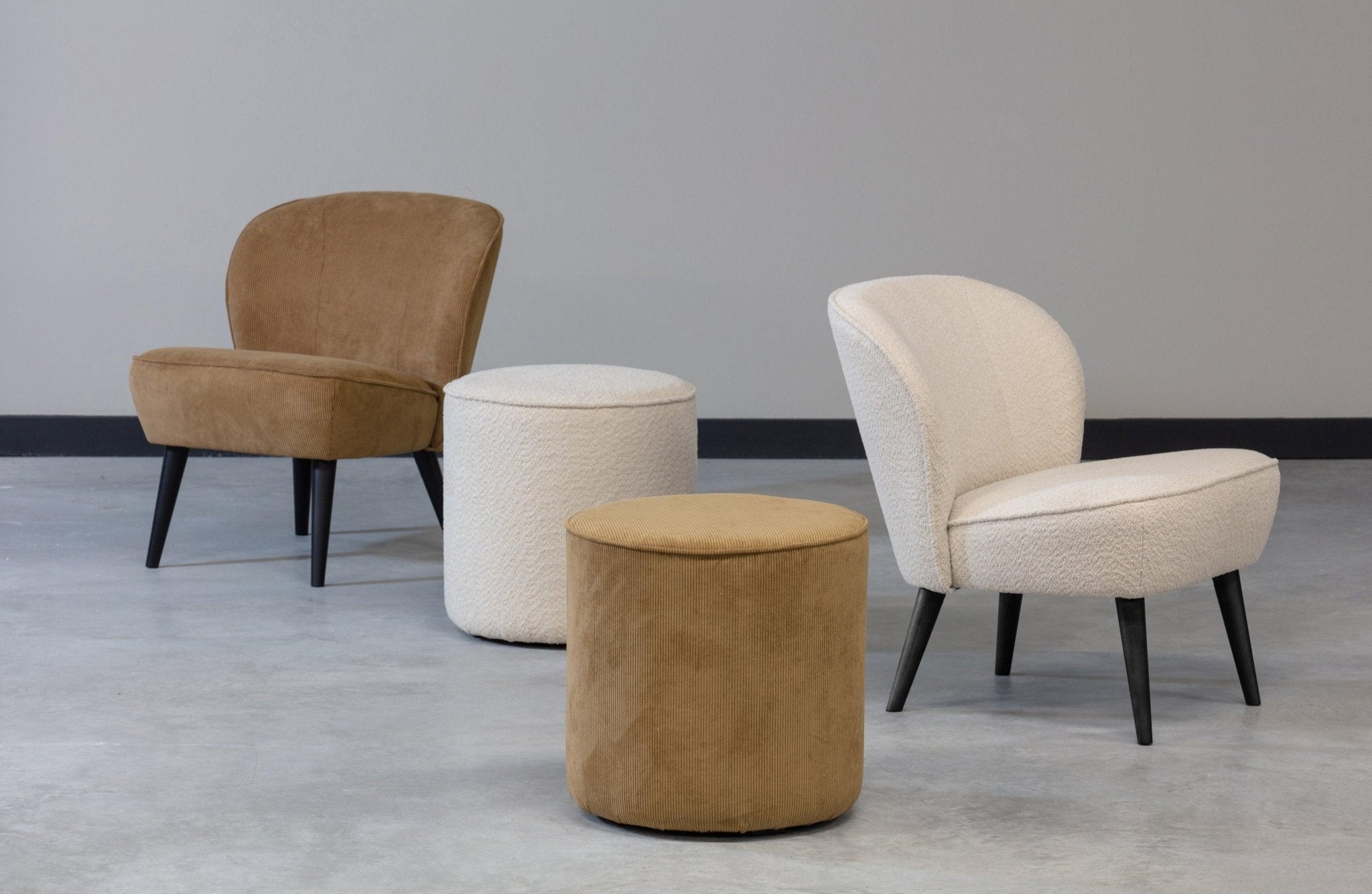 Fotel SARA boucle kremowy Woood Eye on Design