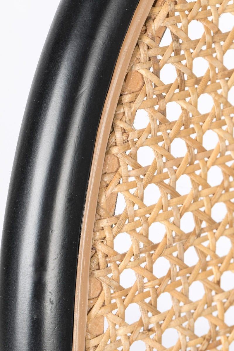 Fotel SPIKE szary z rattanowym oparciem Zuiver Eye on Design