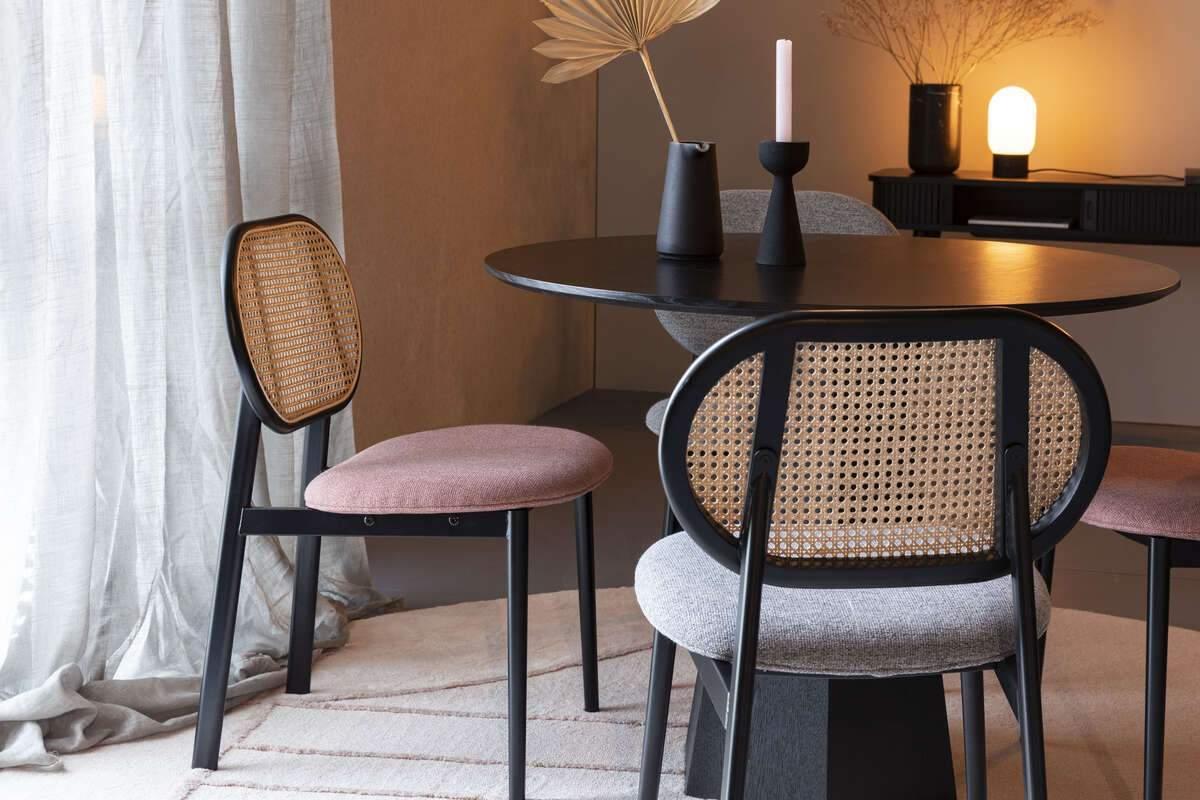 Fotel SPIKE szary z rattanowym oparciem Zuiver Eye on Design