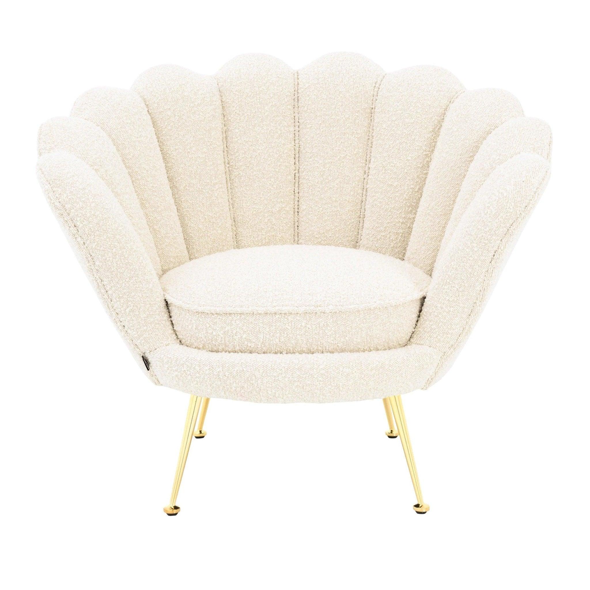 Fotel TRAPEZIUM kremowy boucle Eichholtz Eye on Design