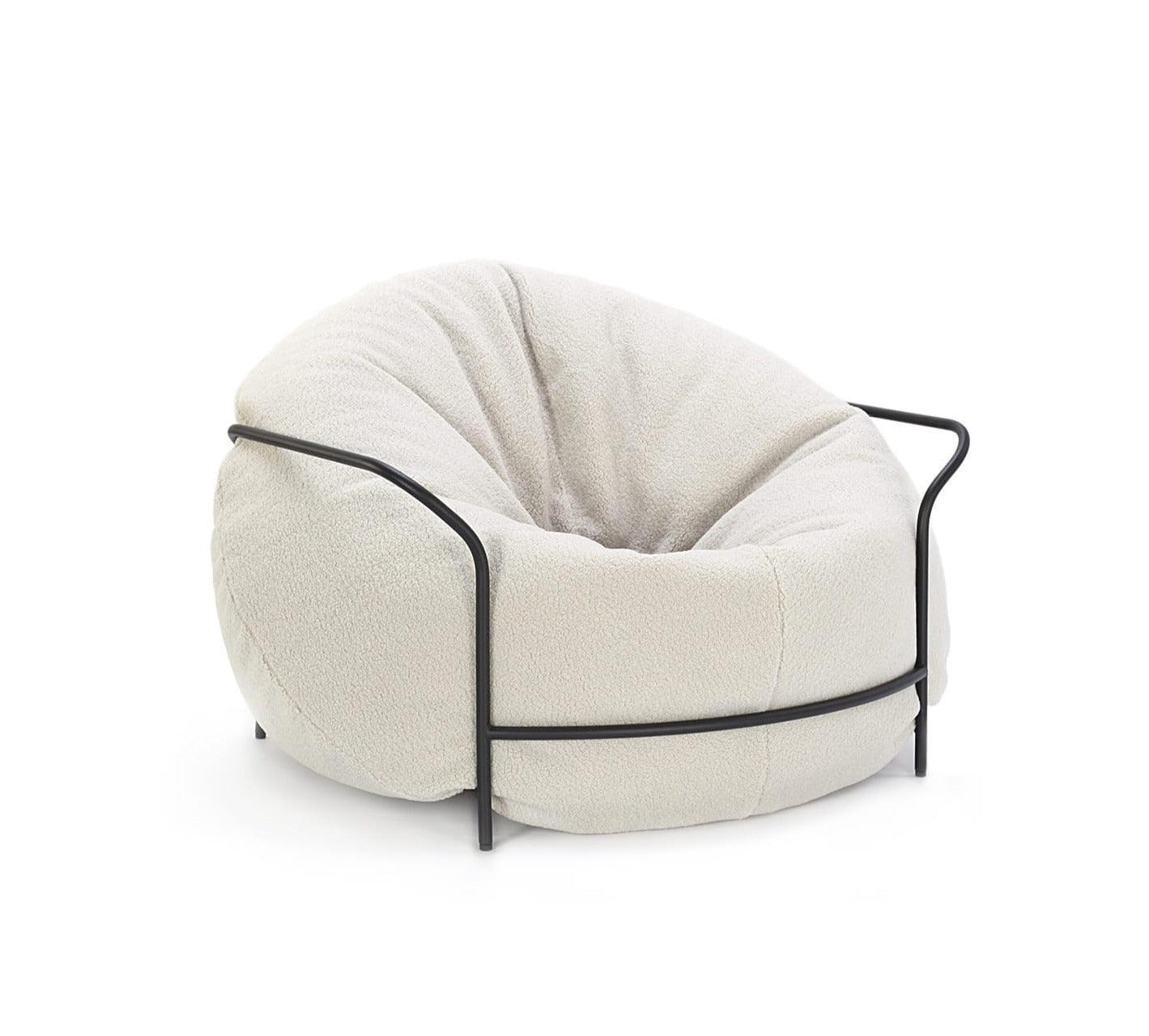 Fotel UNI jasnobeżowy boucle Nobonobo Eye on Design