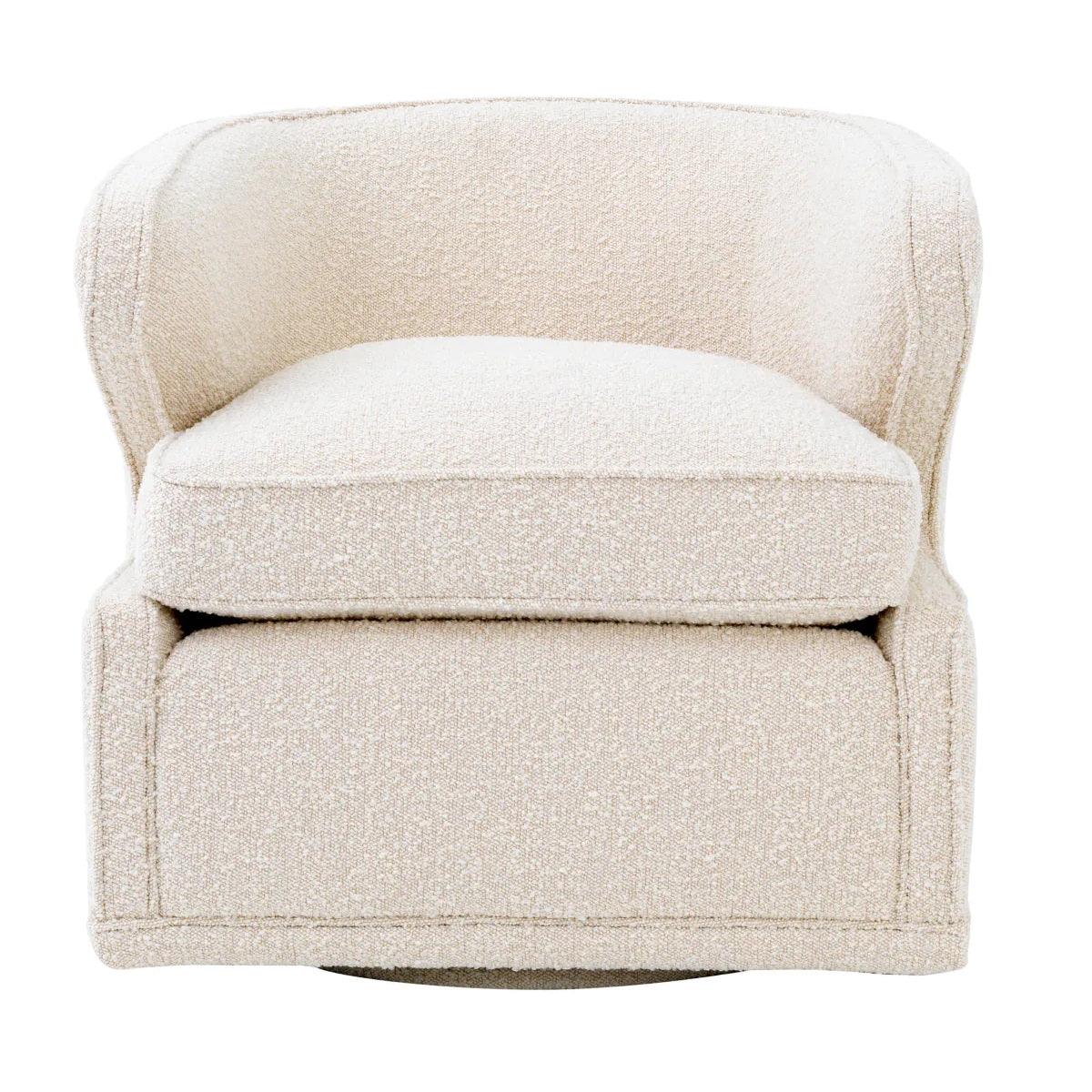 Fotel w tkaninie boucle DORSET kremowy Eichholtz Eye on Design