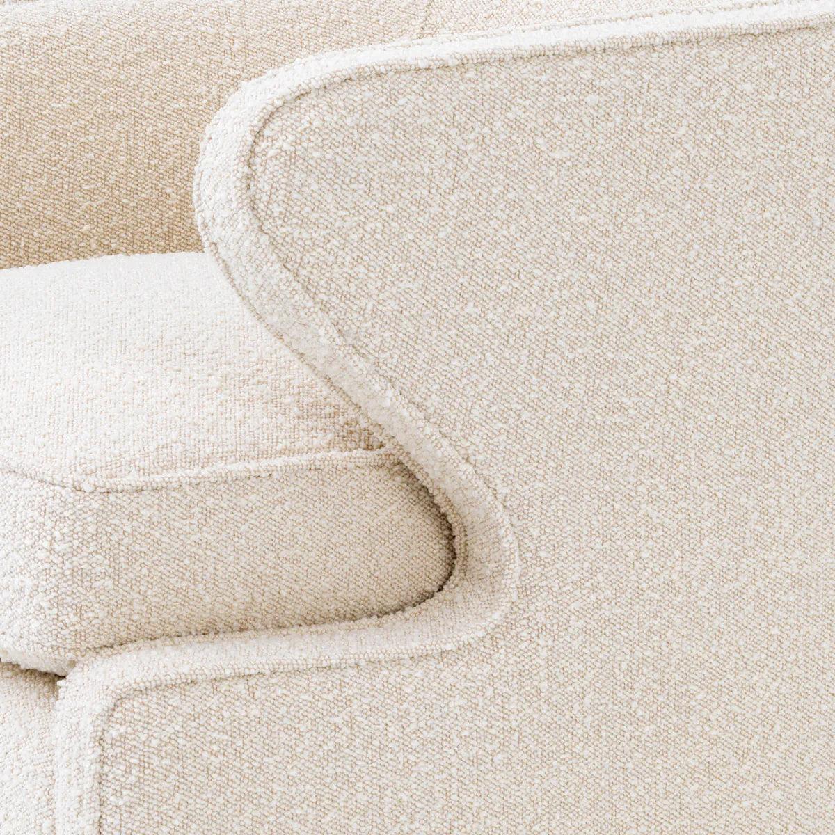 Fotel w tkaninie boucle DORSET kremowy Eichholtz Eye on Design