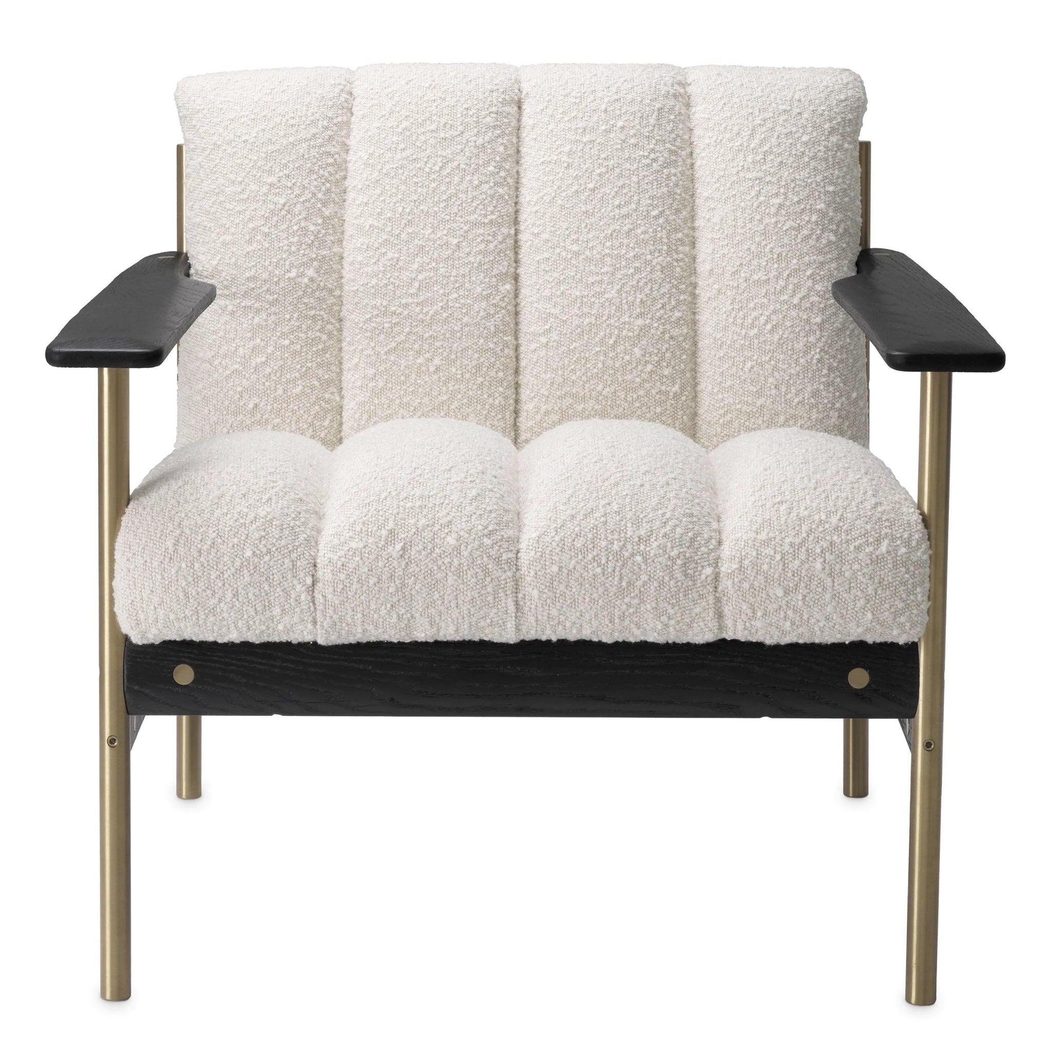 Fotel w tkaninie boucle ELAN kremowy Eichholtz Eye on Design