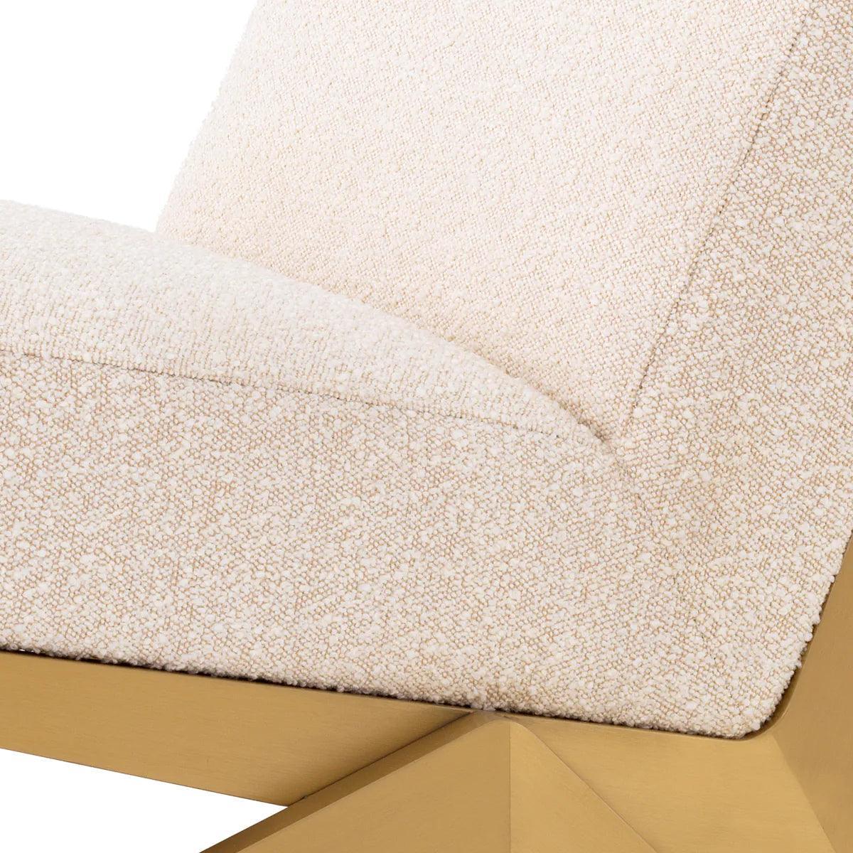 Fotel w tkaninie boucle FICO kremowy Eichholtz Eye on Design