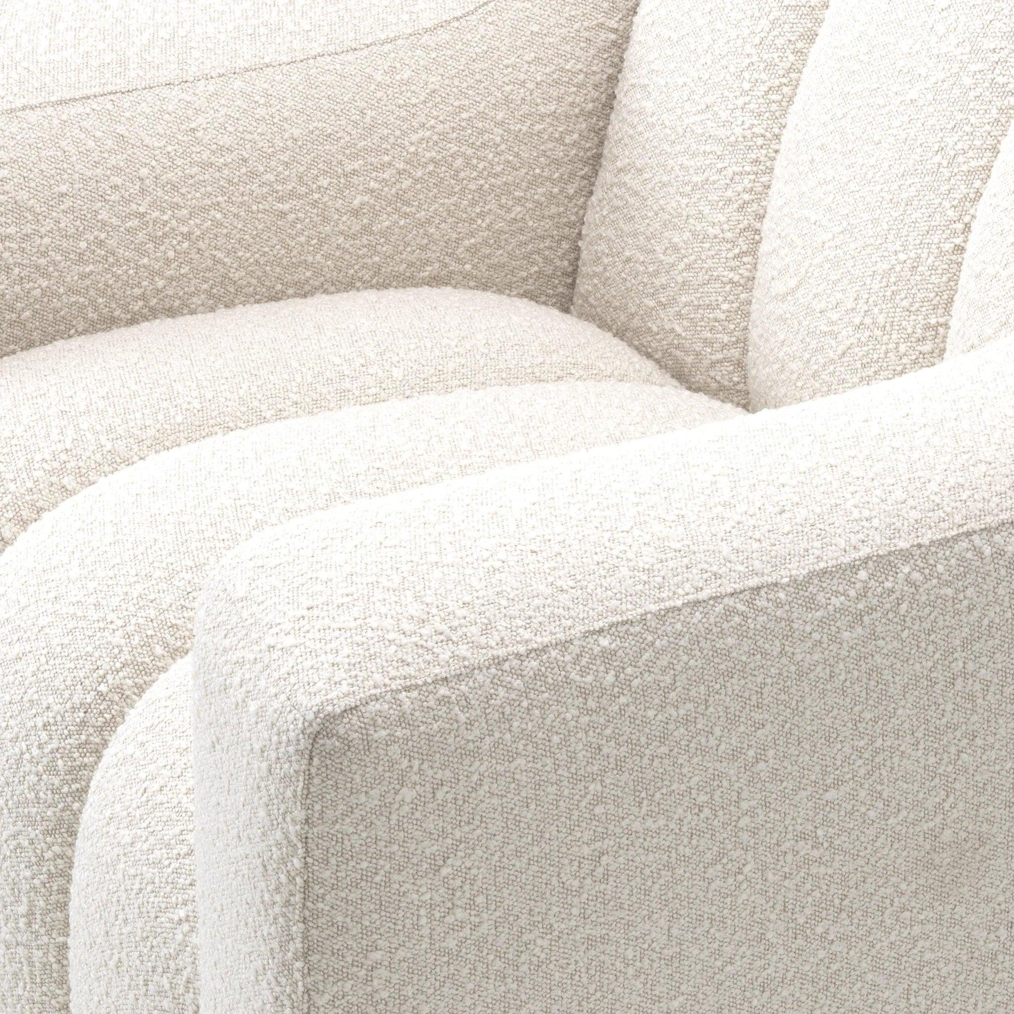 Fotel w tkaninie boucle KELLY kremowy Eichholtz Eye on Design