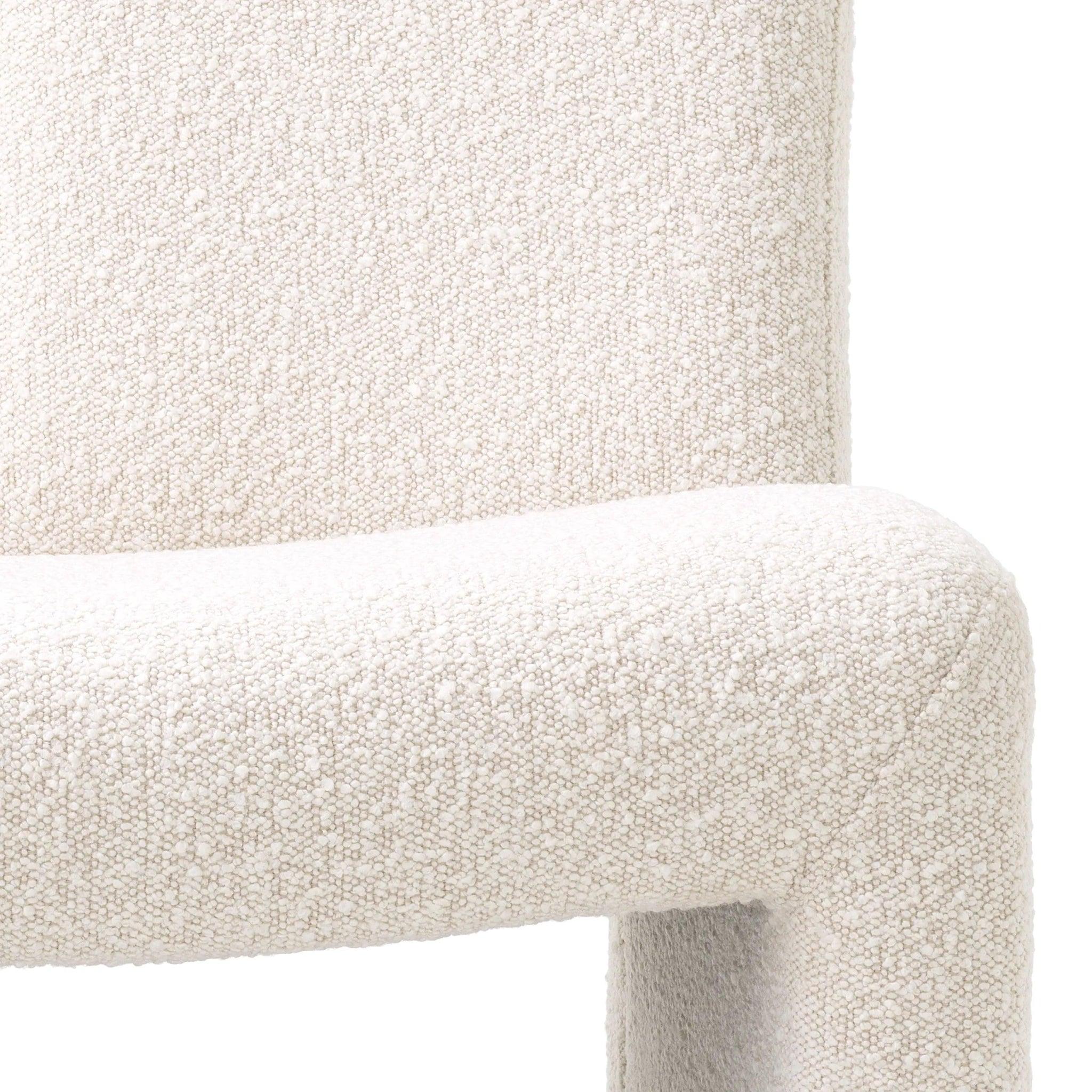 Fotel w tkaninie boucle MACINTOSH kremowy Eichholtz Eye on Design