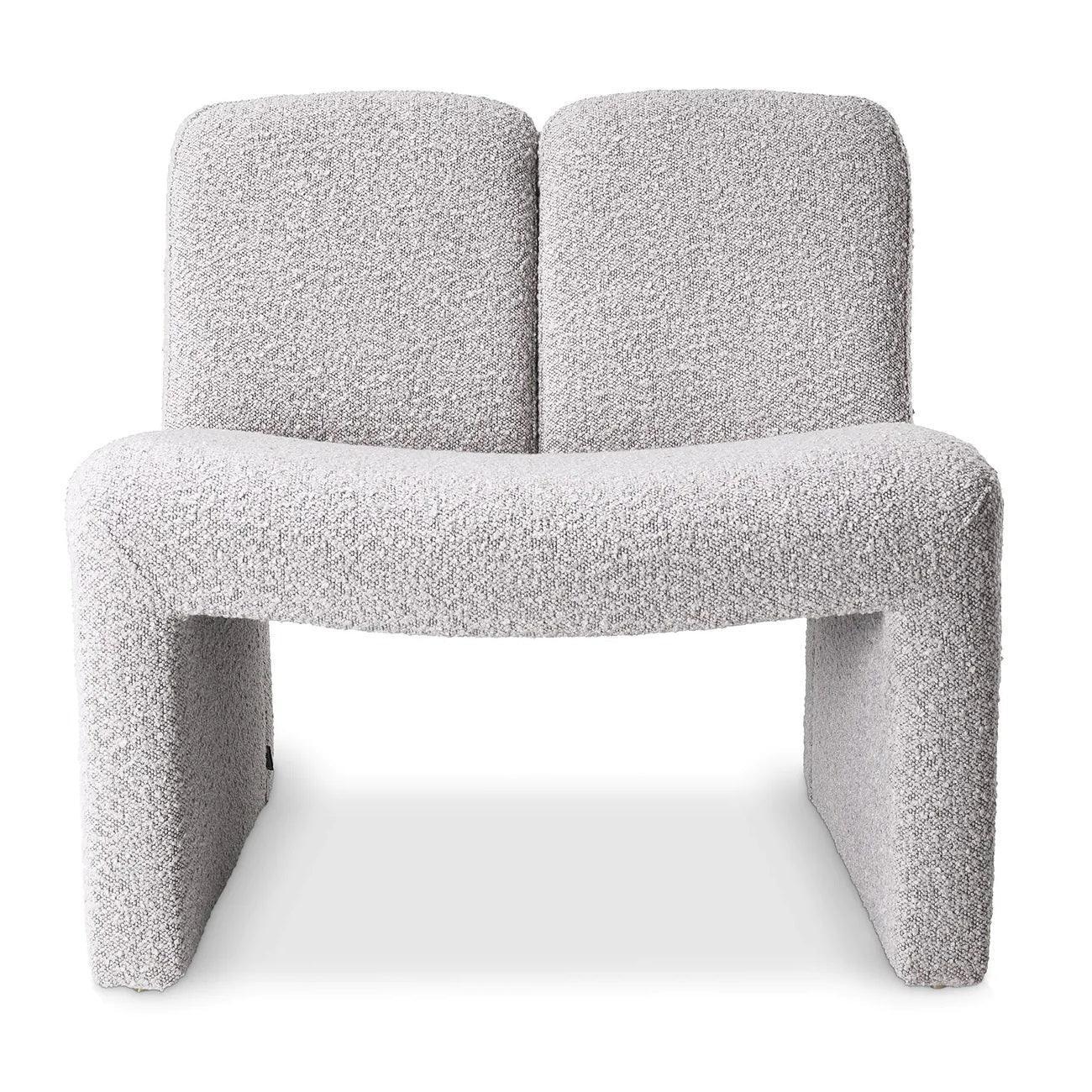 Fotel w tkaninie boucle MACINTOSH szary Eichholtz Eye on Design