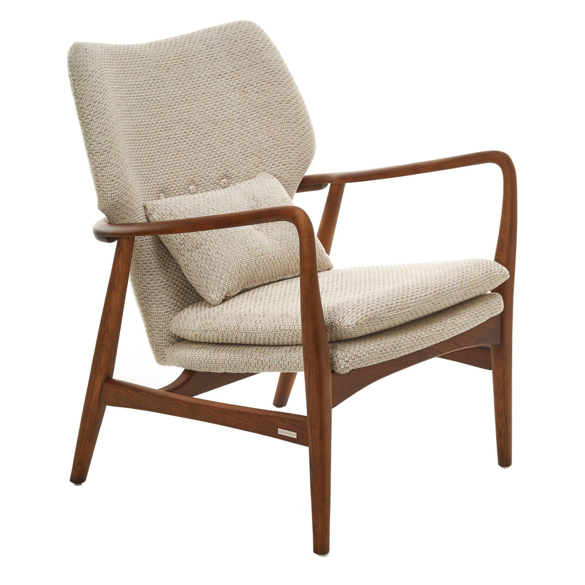Fotel w tkaninie boucle PEGGY beżowy Pols Potten Eye on Design