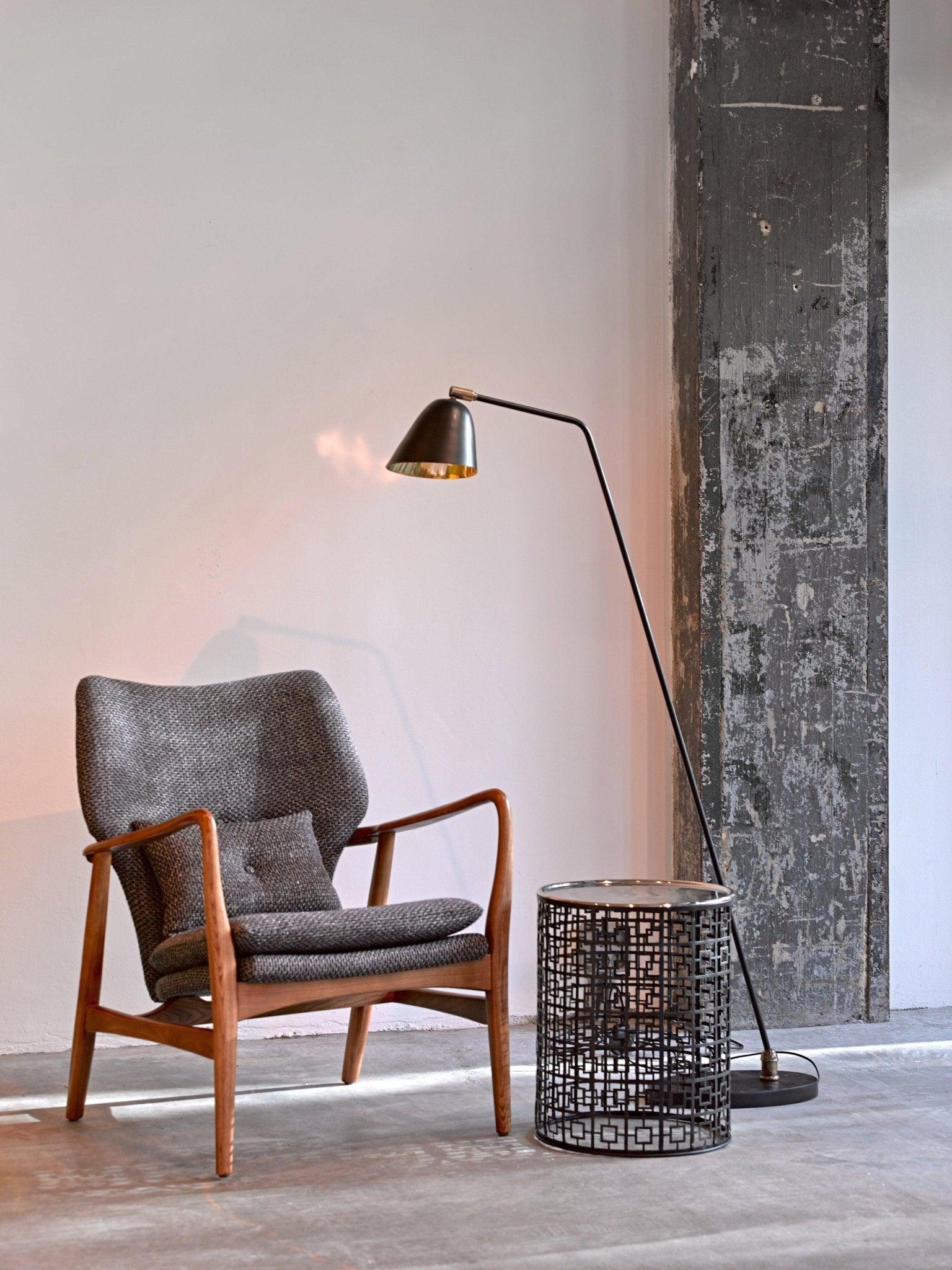 Fotel w tkaninie boucle PEGGY ciemnoszary Pols Potten Eye on Design