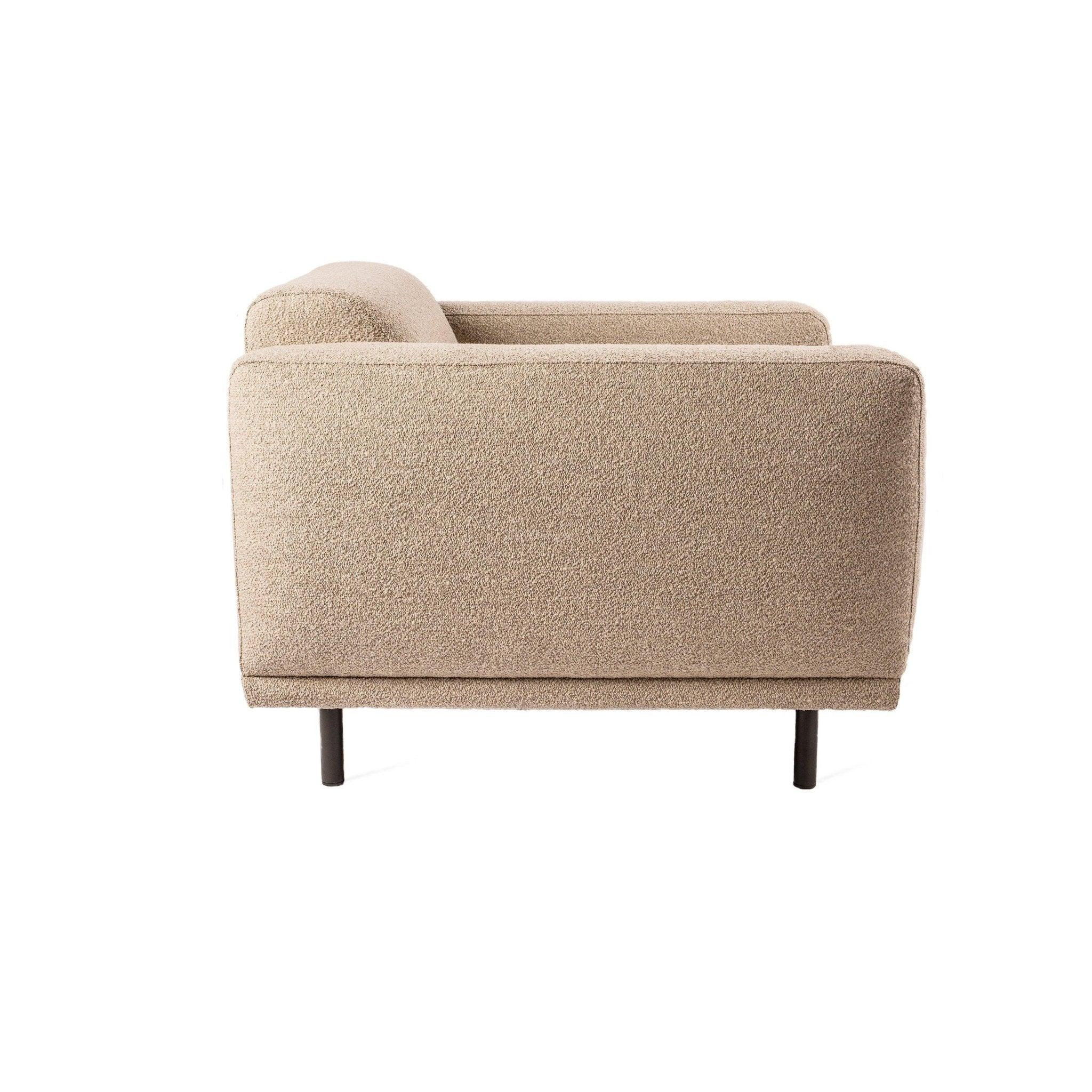 Fotel w tkaninie boucle TEDDY beżowy Pols Potten Eye on Design