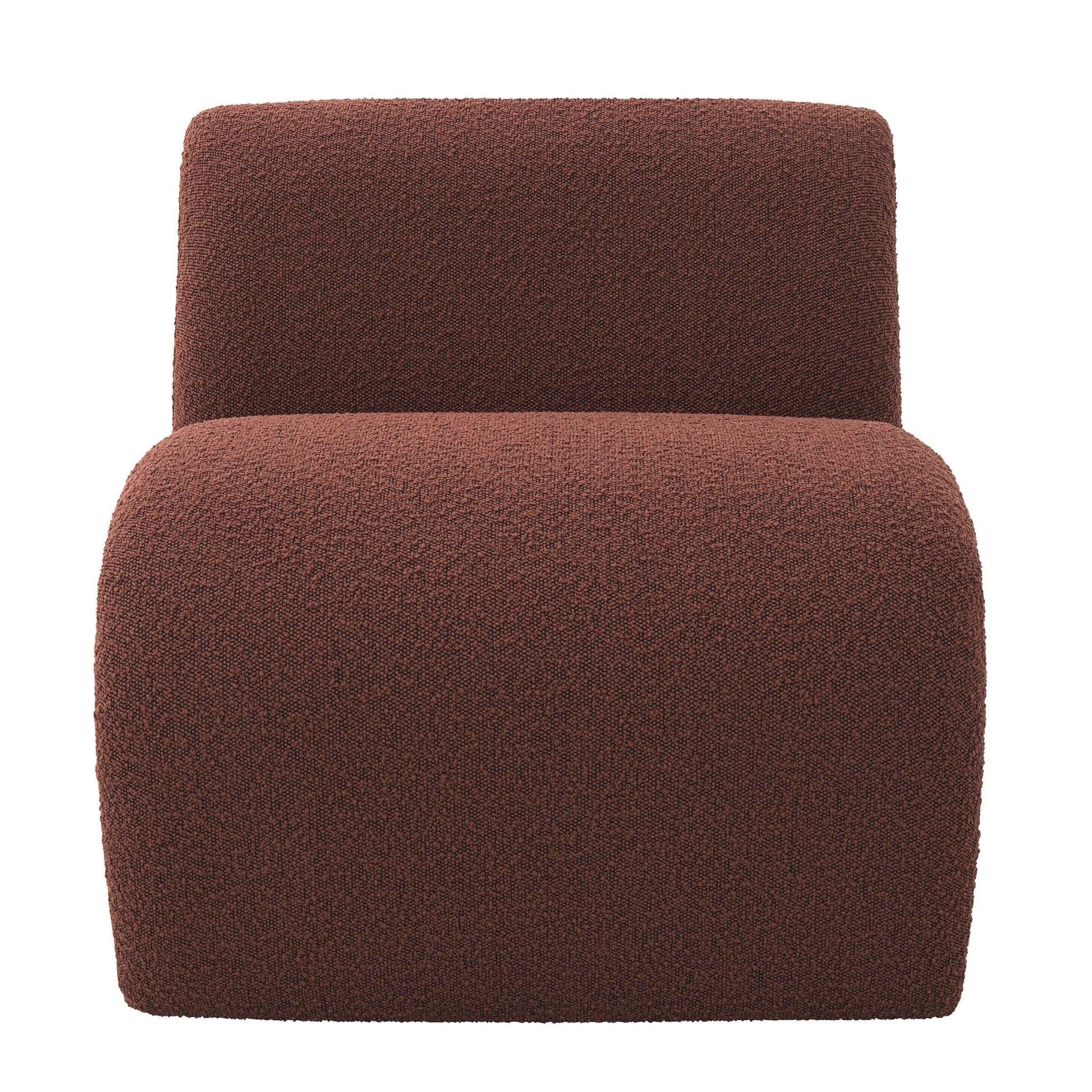 Fotel w tkaninie boucle VIGNOLA bordowy Eichholtz Eye on Design