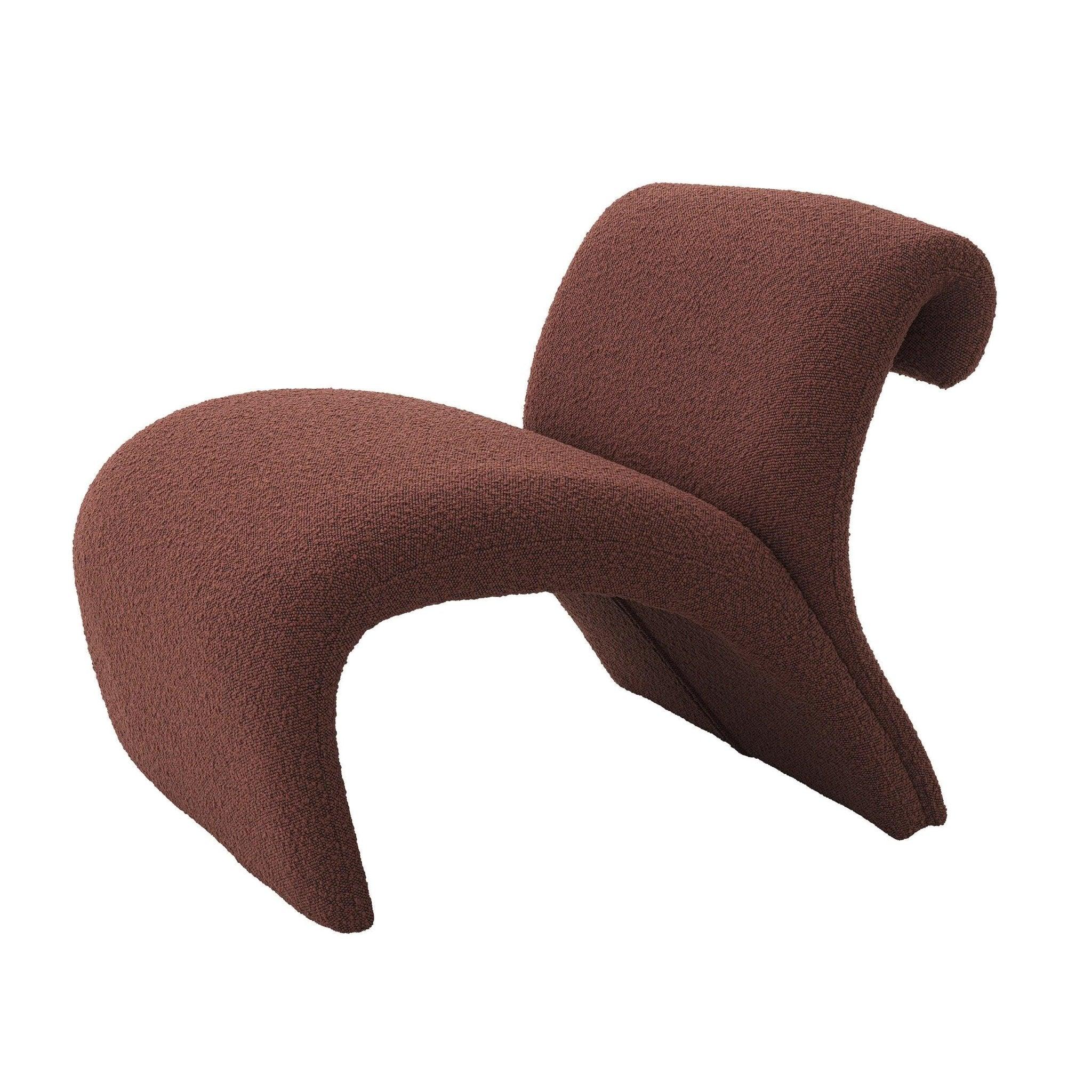 Fotel w tkaninie boucle VIGNOLA bordowy Eichholtz Eye on Design