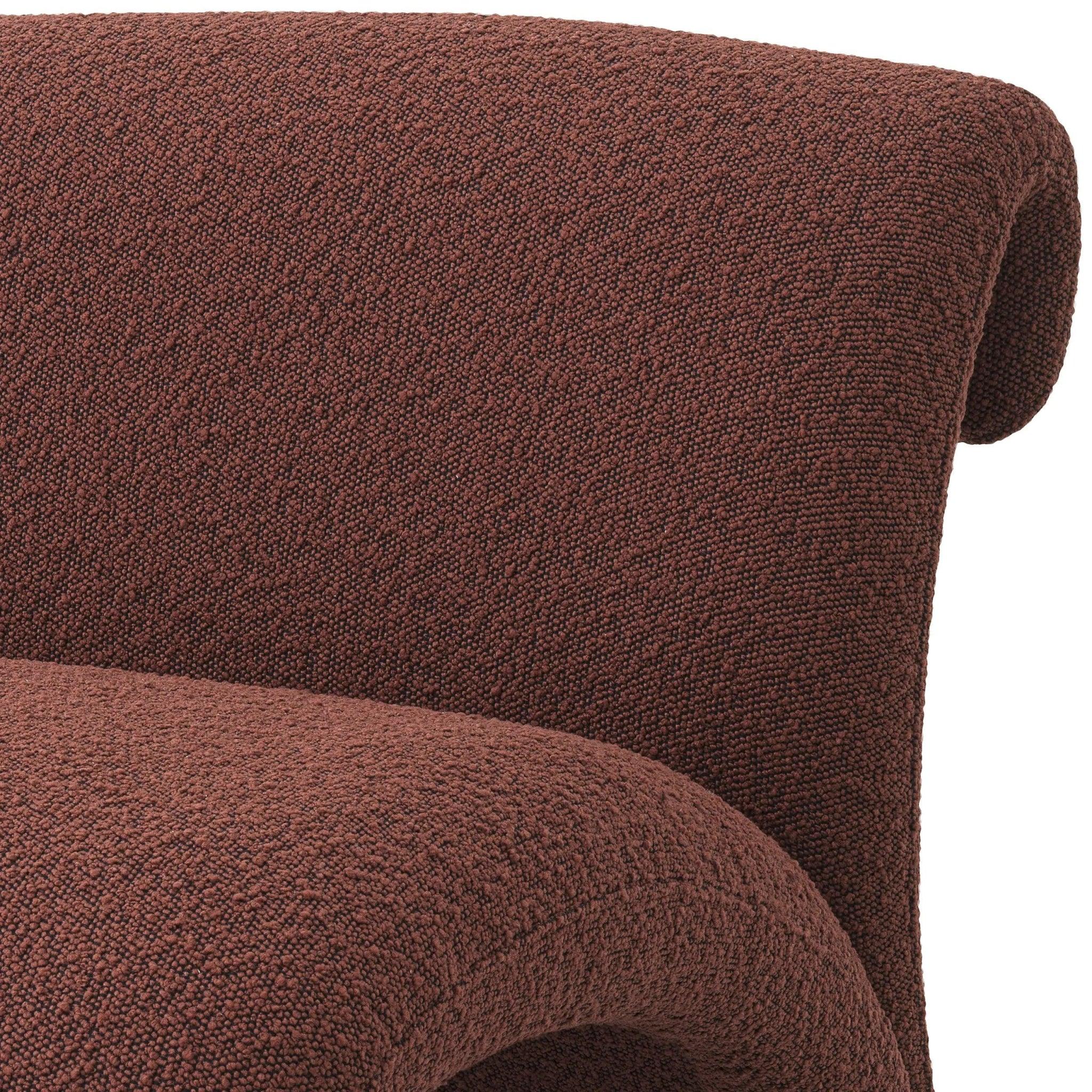 Fotel w tkaninie boucle VIGNOLA bordowy Eichholtz Eye on Design