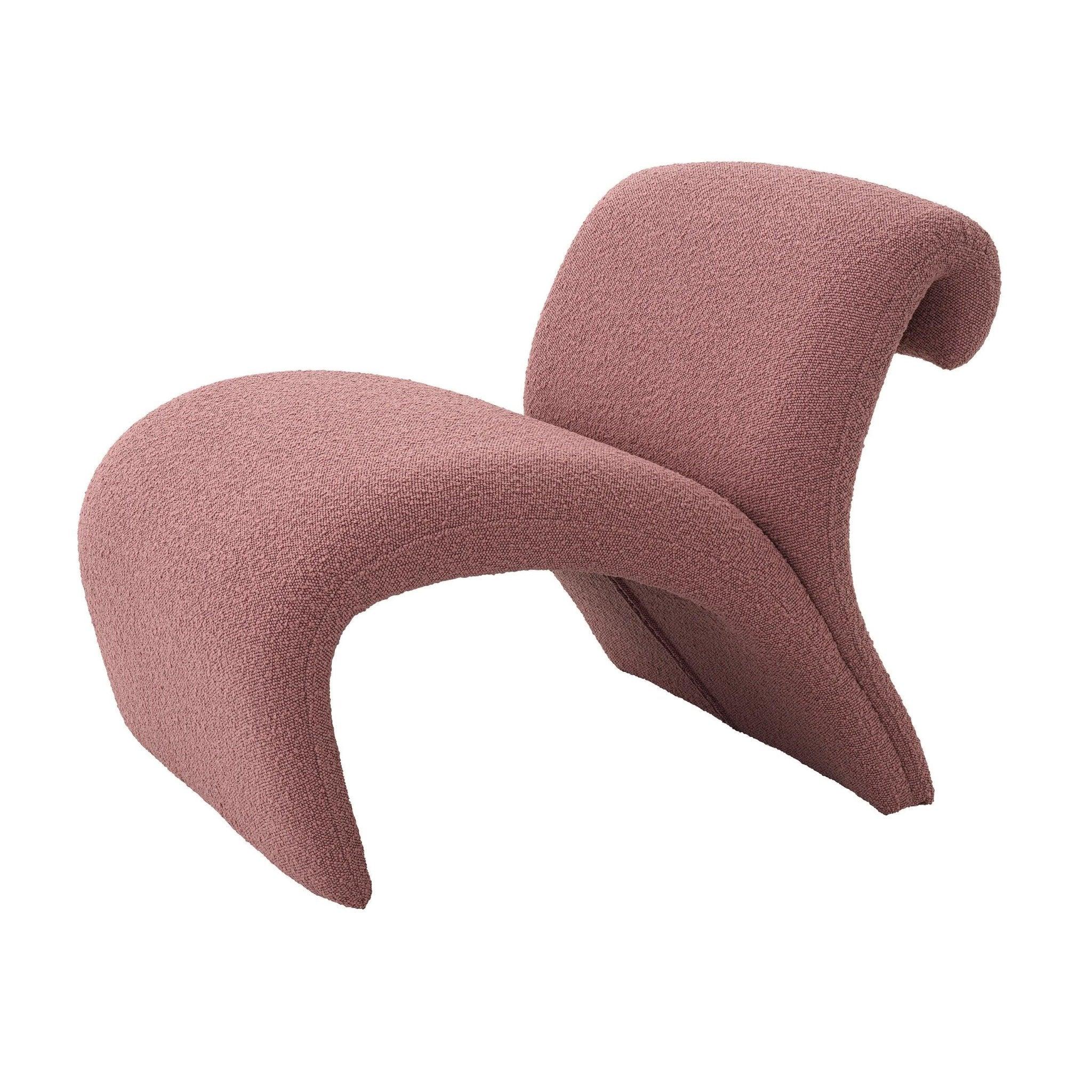 Fotel w tkaninie boucle VIGNOLA różowy Eichholtz Eye on Design