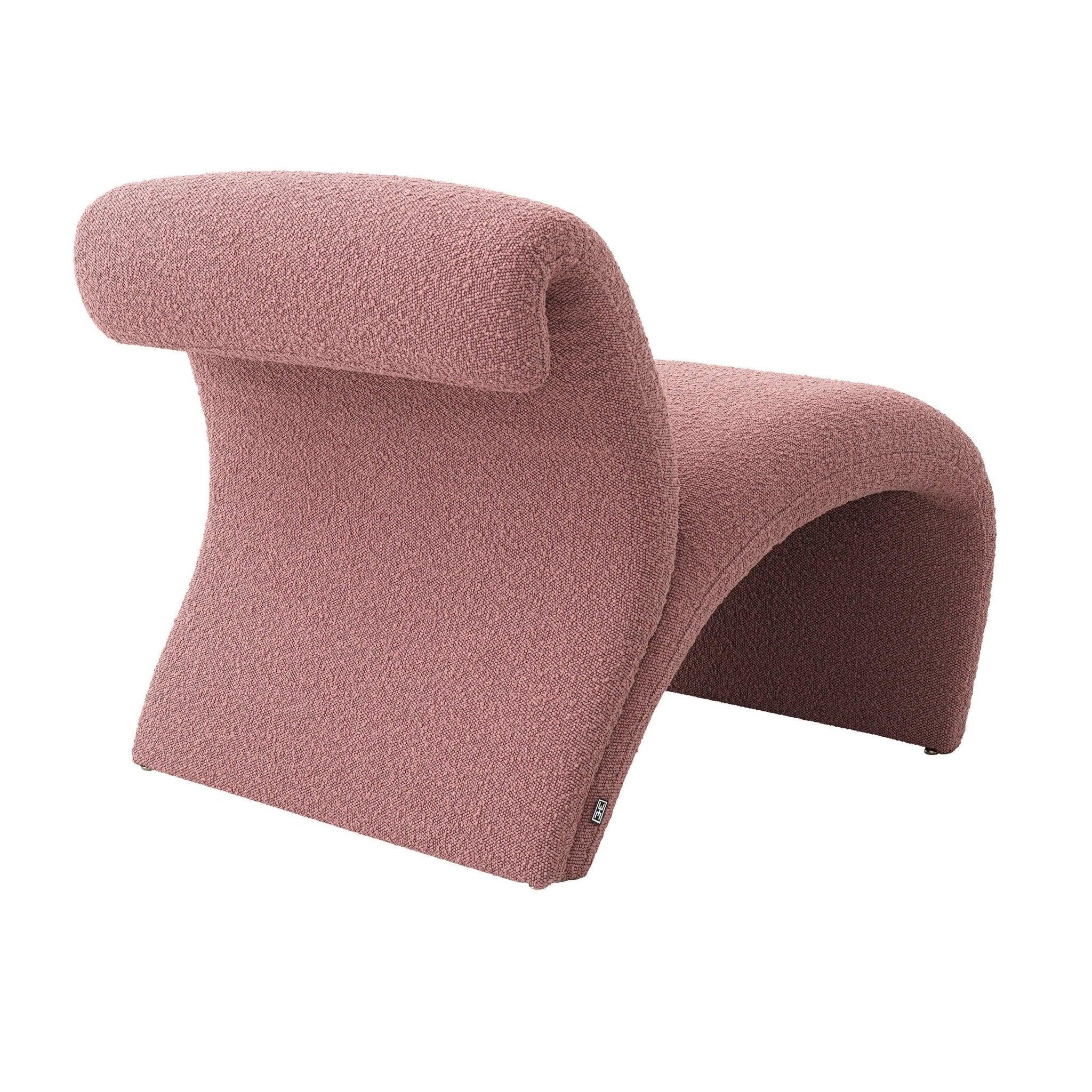 Fotel w tkaninie boucle VIGNOLA różowy Eichholtz Eye on Design