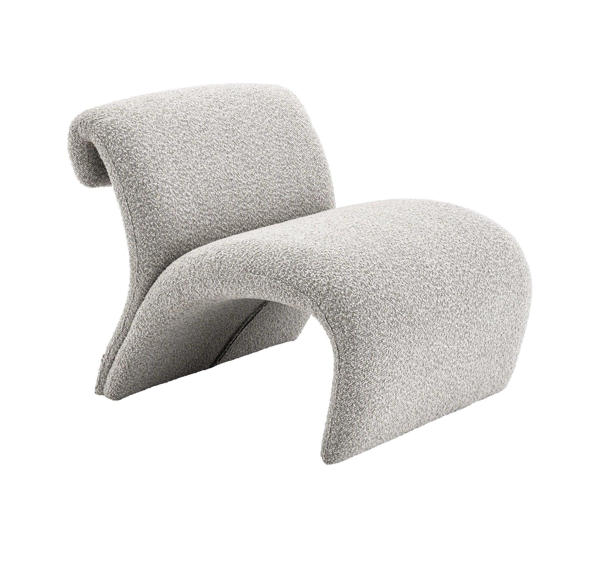 Fotel w tkaninie boucle VIGNOLA szary Eichholtz Eye on Design