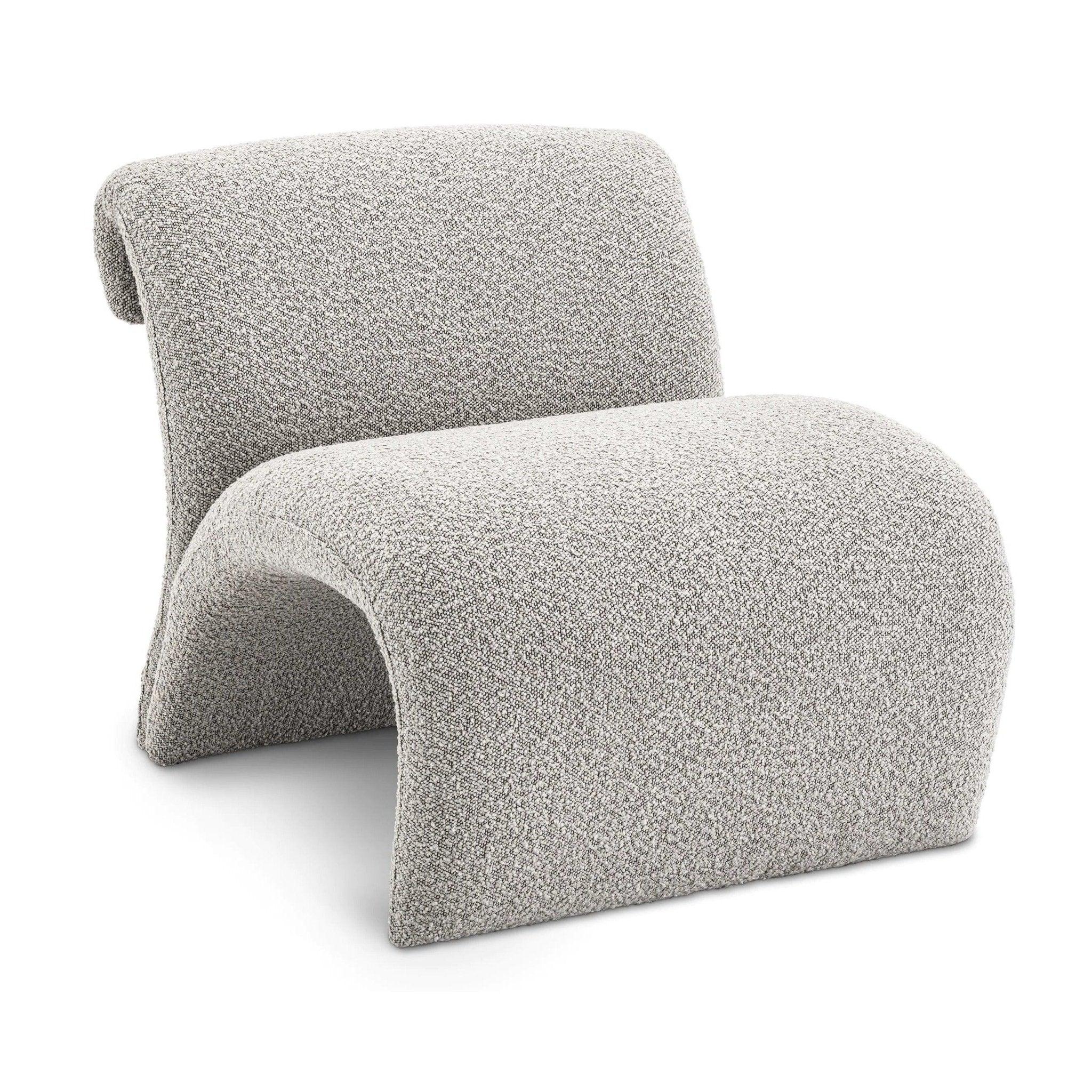 Fotel w tkaninie boucle VIGNOLA szary Eichholtz Eye on Design