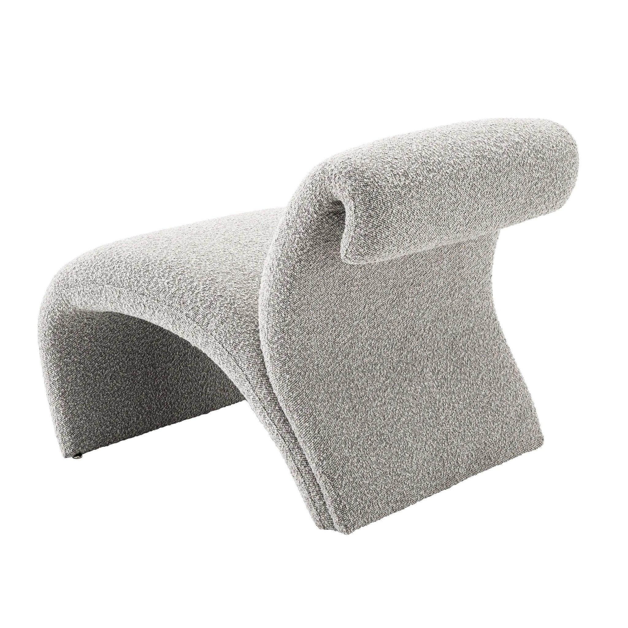 Fotel w tkaninie boucle VIGNOLA szary Eichholtz Eye on Design