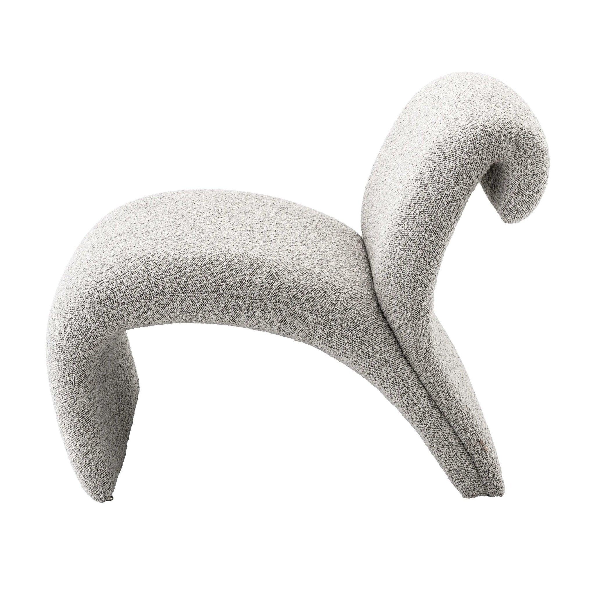 Fotel w tkaninie boucle VIGNOLA szary Eichholtz Eye on Design