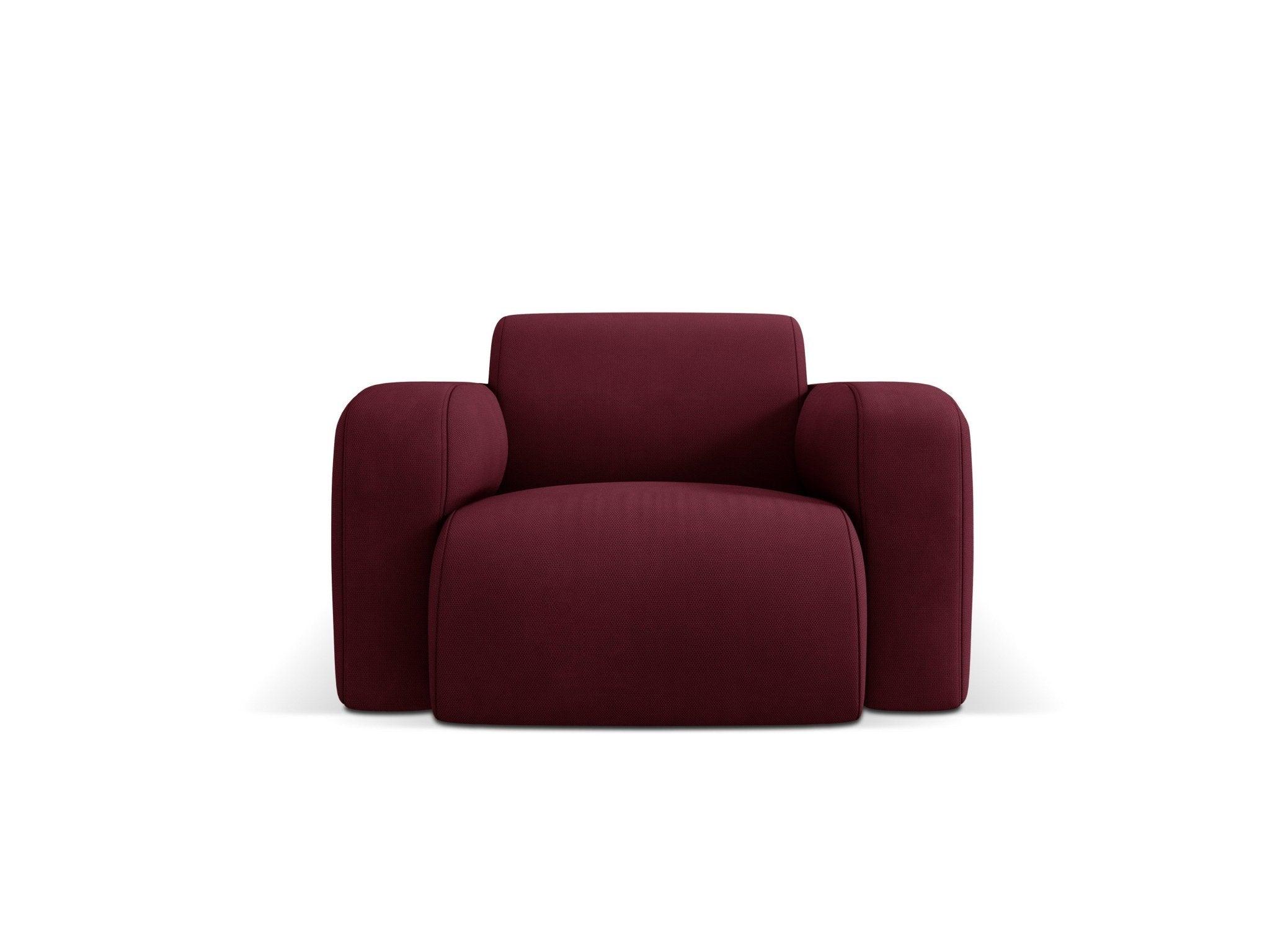 Fotel w tkaninie chenillowej LOLA bordowy Windsor & Co Eye on Design