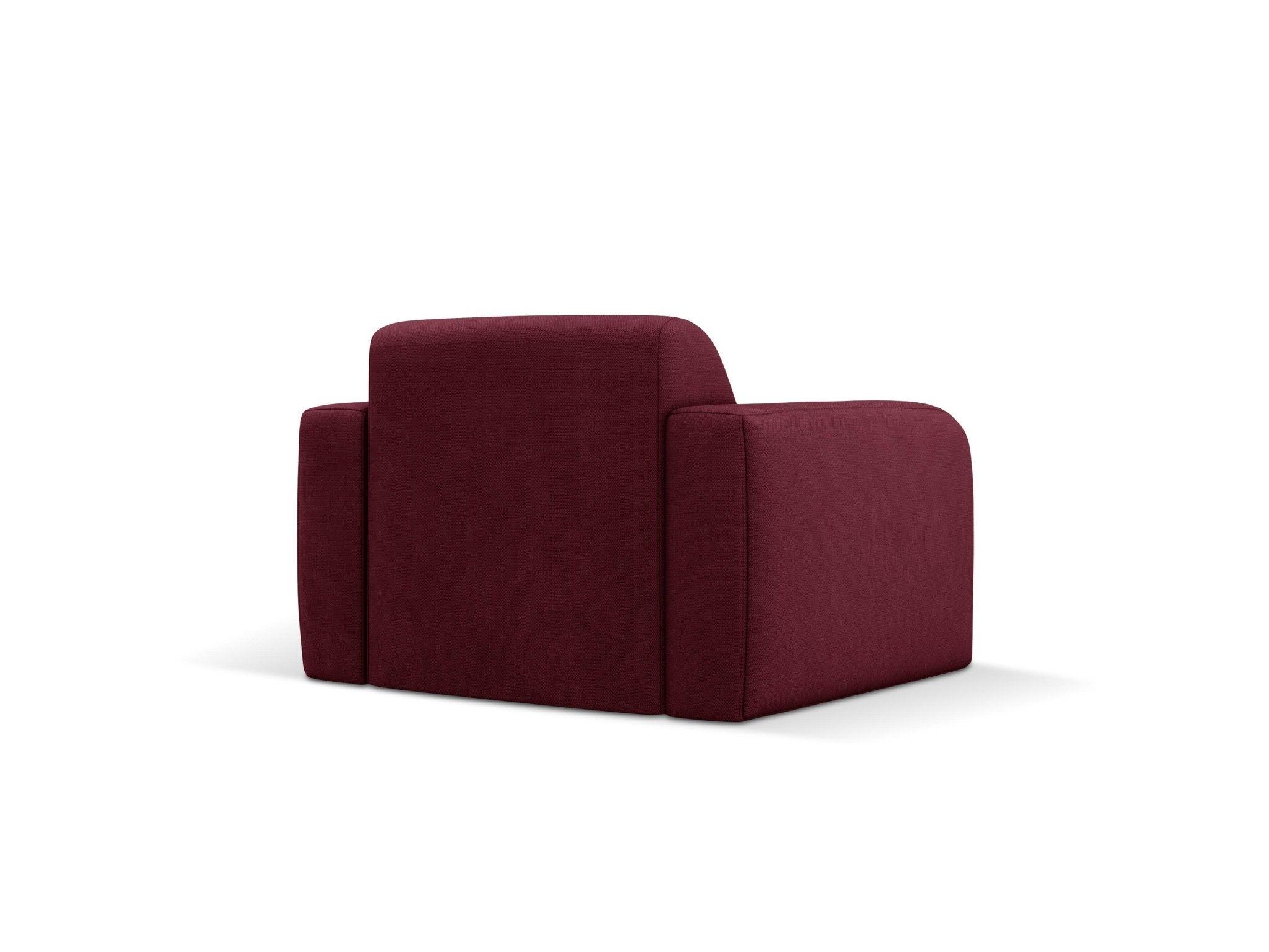 Fotel w tkaninie chenillowej LOLA bordowy Windsor & Co Eye on Design