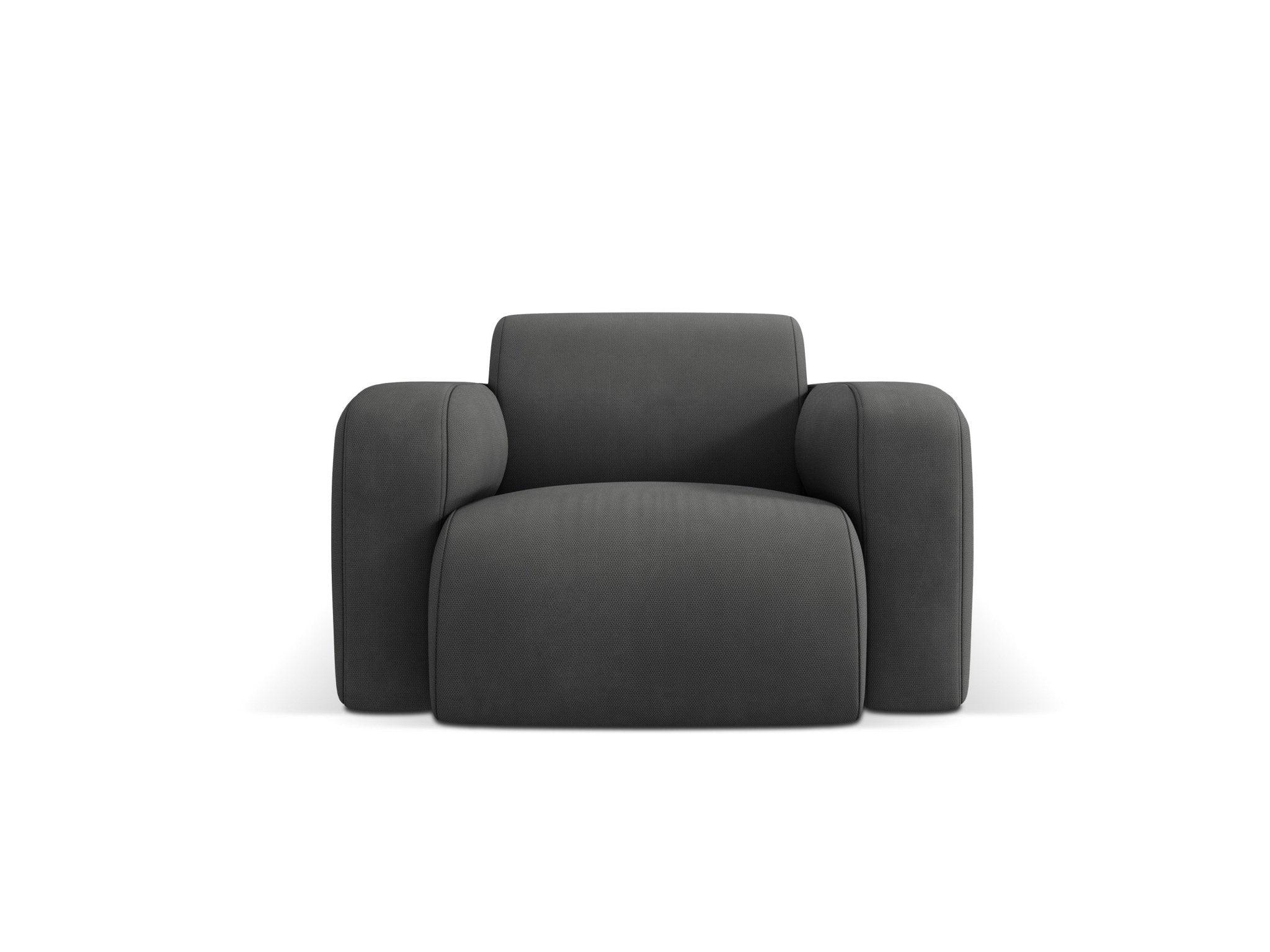 Fotel w tkaninie chenillowej LOLA ciemnoszary Windsor & Co Eye on Design
