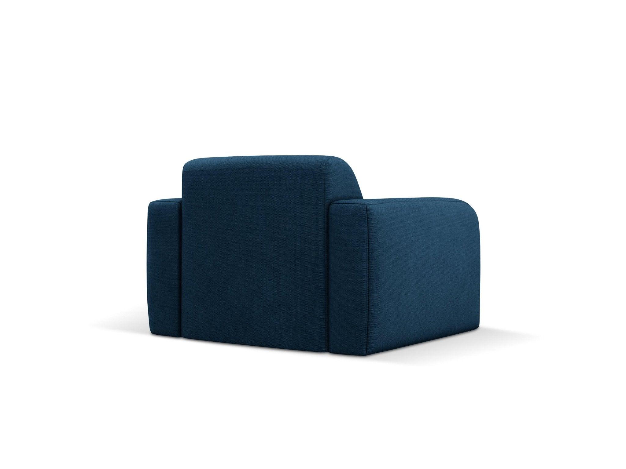 Fotel w tkaninie chenillowej LOLA królewski niebieski Windsor & Co Eye on Design