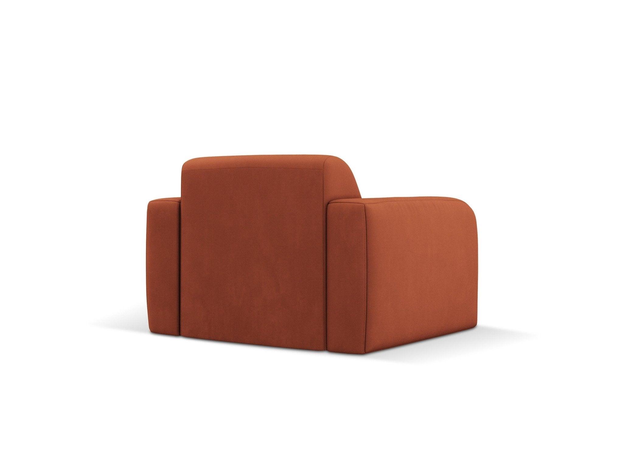 Fotel w tkaninie chenillowej LOLA pomarańczowy Windsor & Co Eye on Design