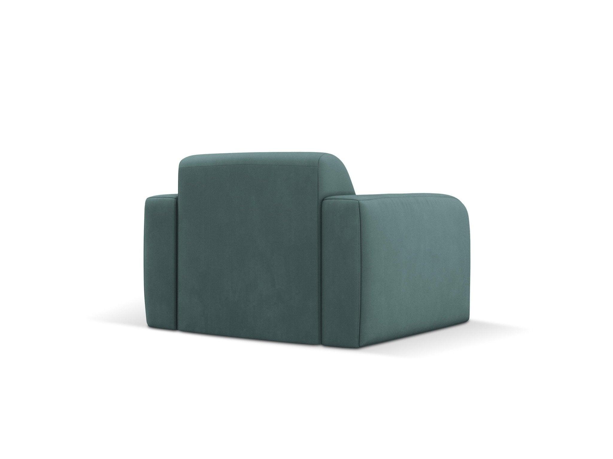 Fotel w tkaninie chenillowej LOLA zieleń morska Windsor & Co Eye on Design