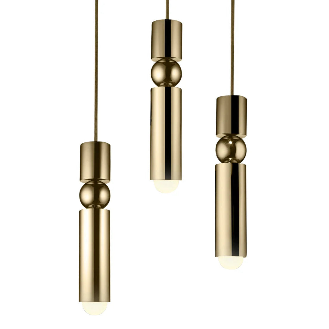 FULCRUM 3-Point Brass Pendant Light
