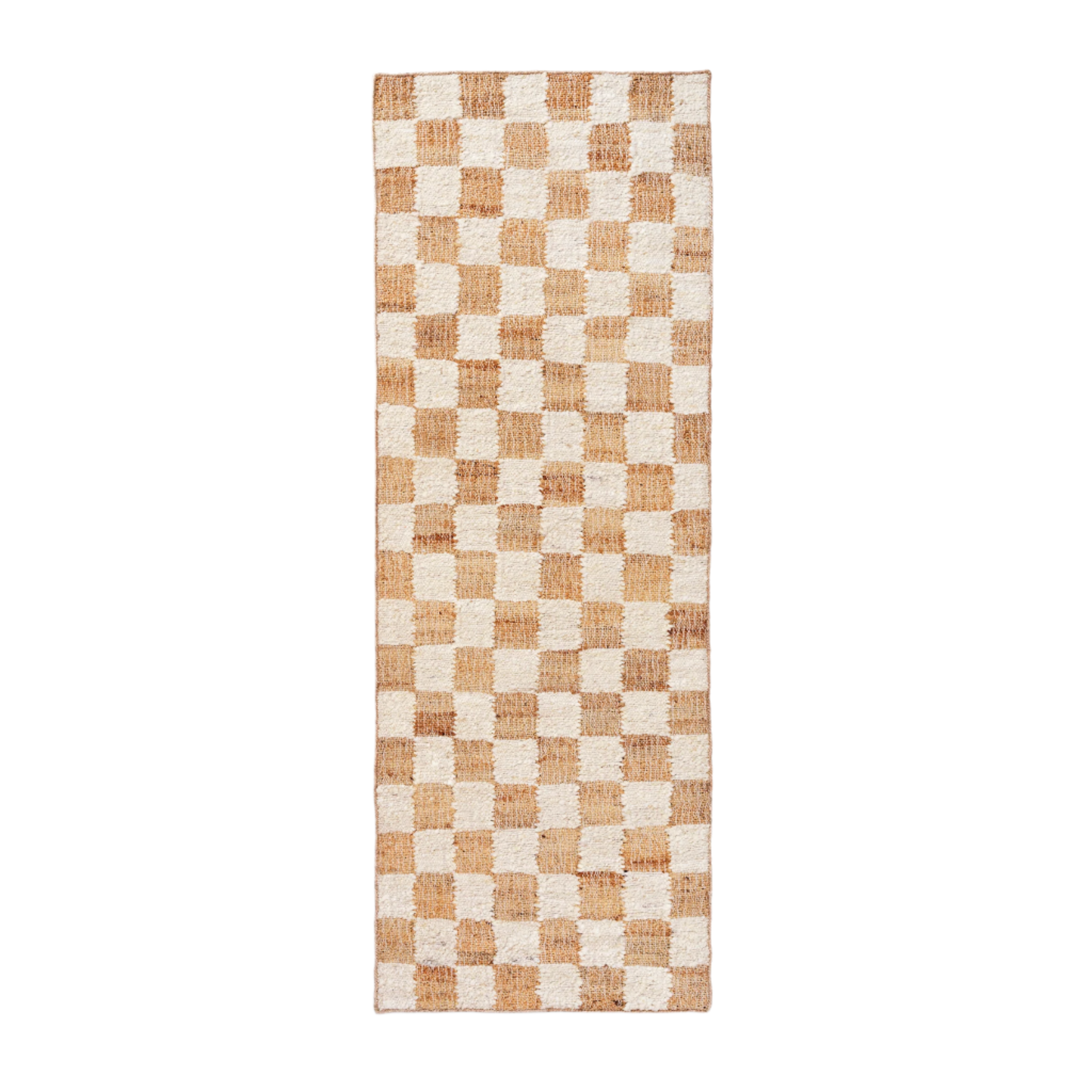 Woll-Jute-Teppich CHECK beige