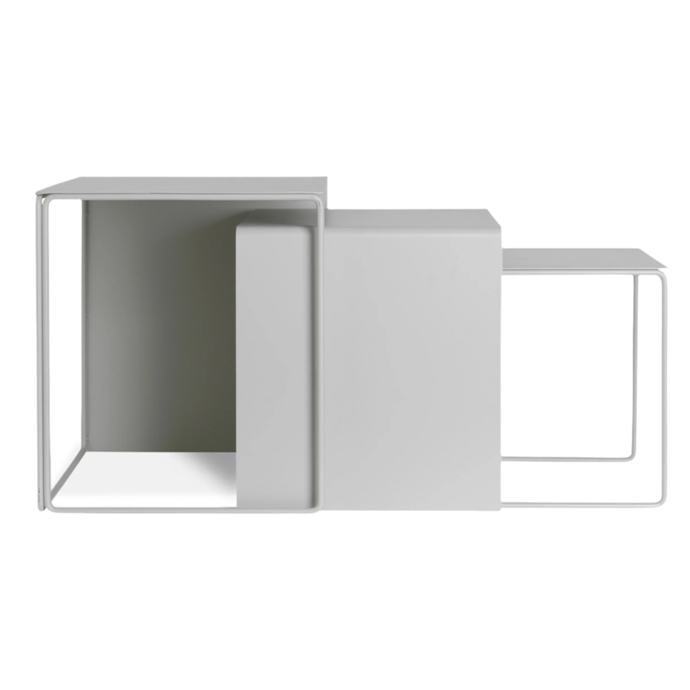 Couchtisch-Set CLUSTER TABLES hellgrau
