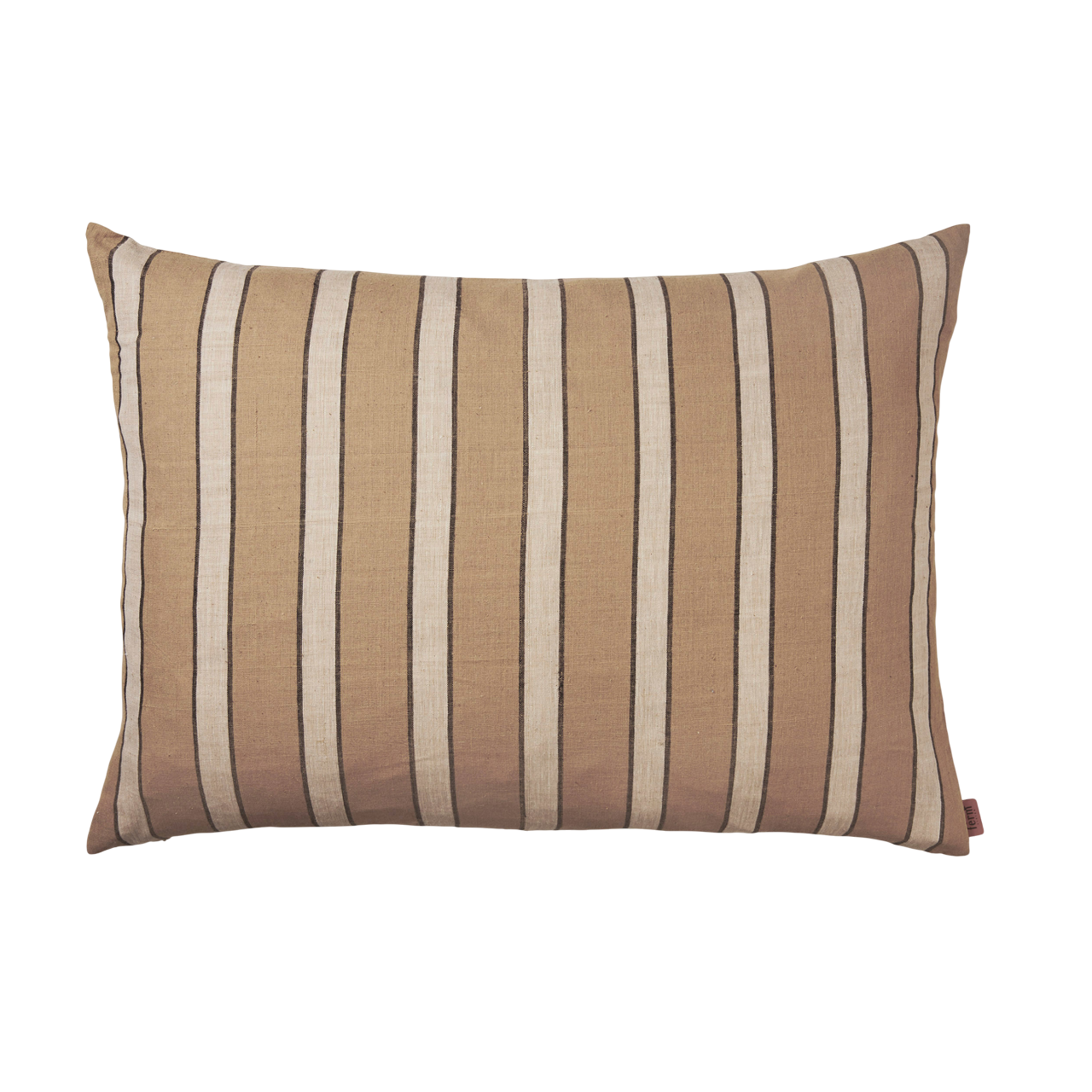 Decorative Pillow RECTANGLE BROWN COTTON STRIPE brown stripes