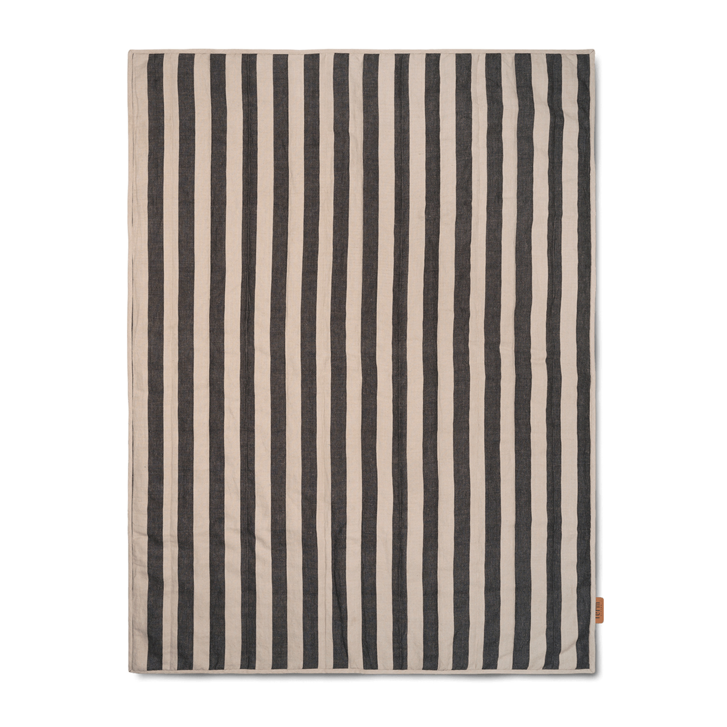 Narzuta GRAND sandfarben mit schwarzen Streifen