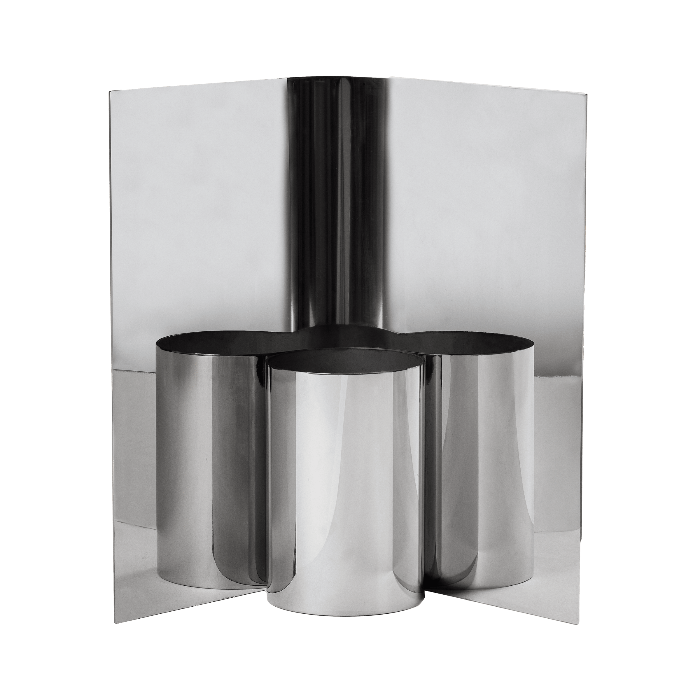 EDDY vase polished stainless steel