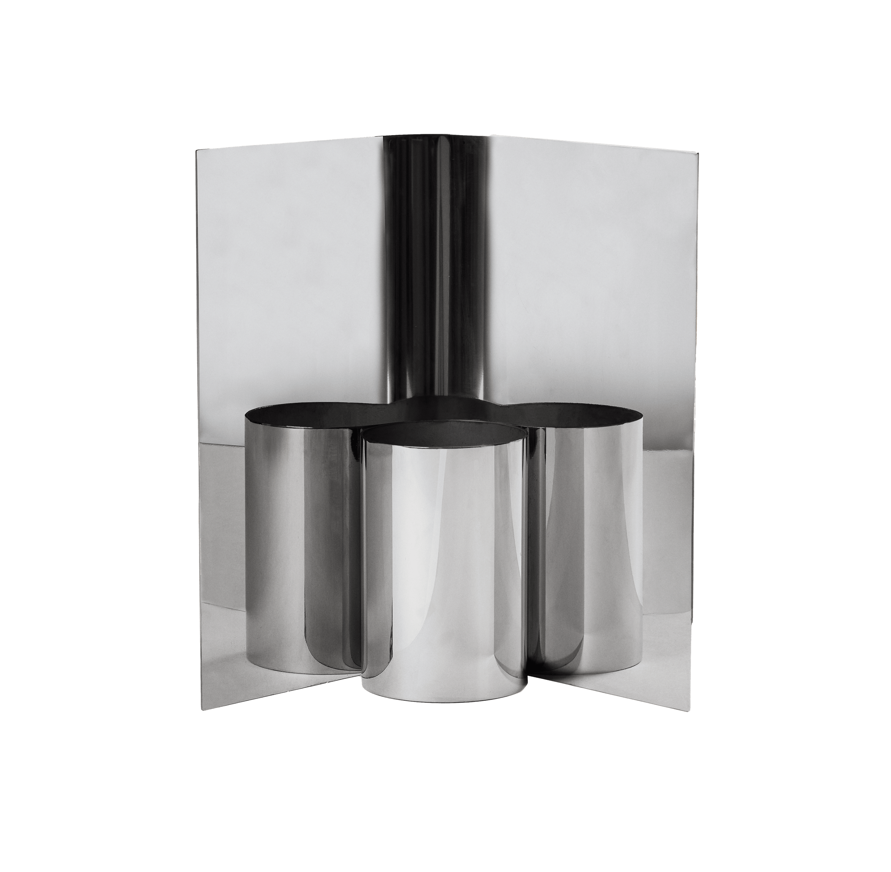 EDDY vase polished stainless steel