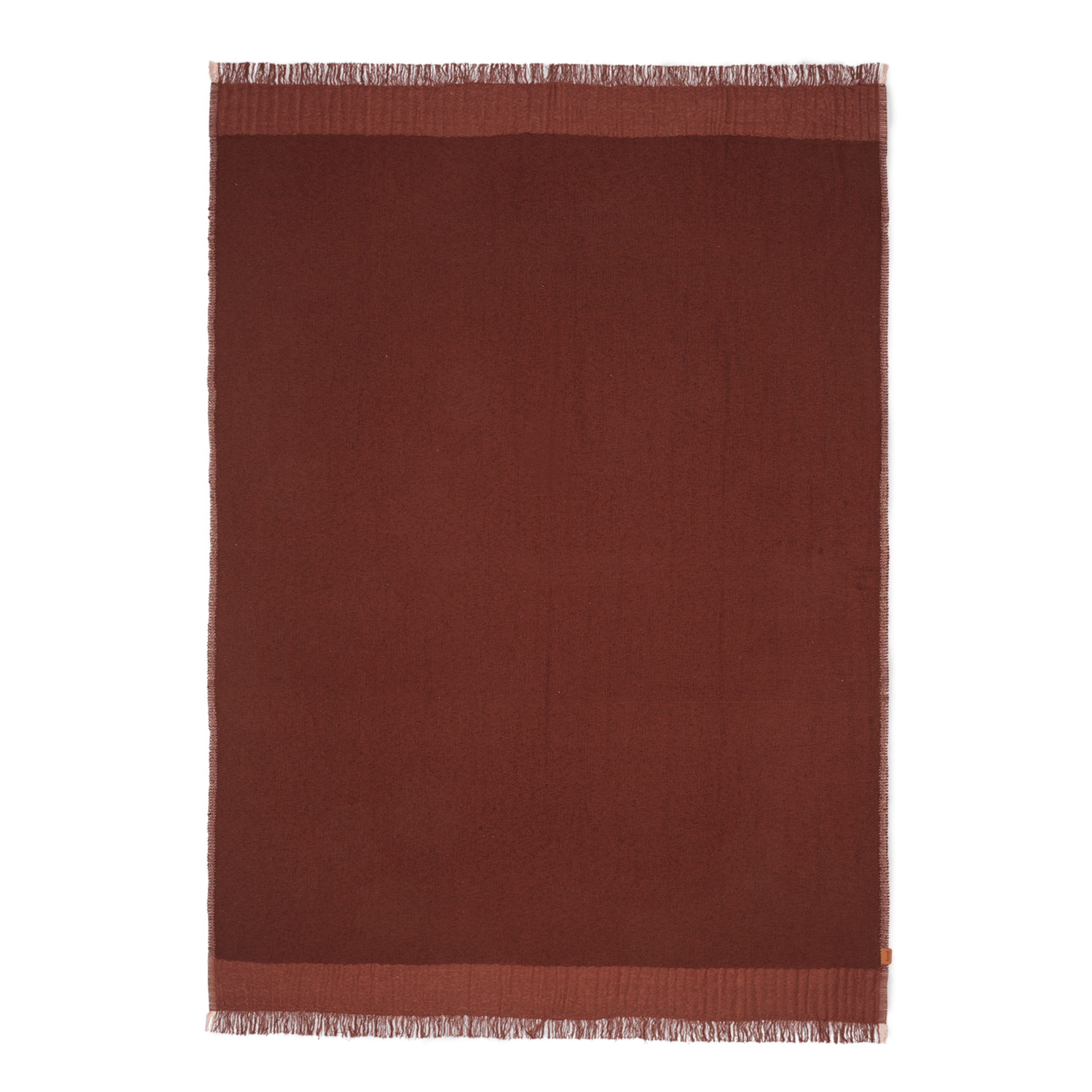 Tagesdecke WEAVER bordeaux mit braunem